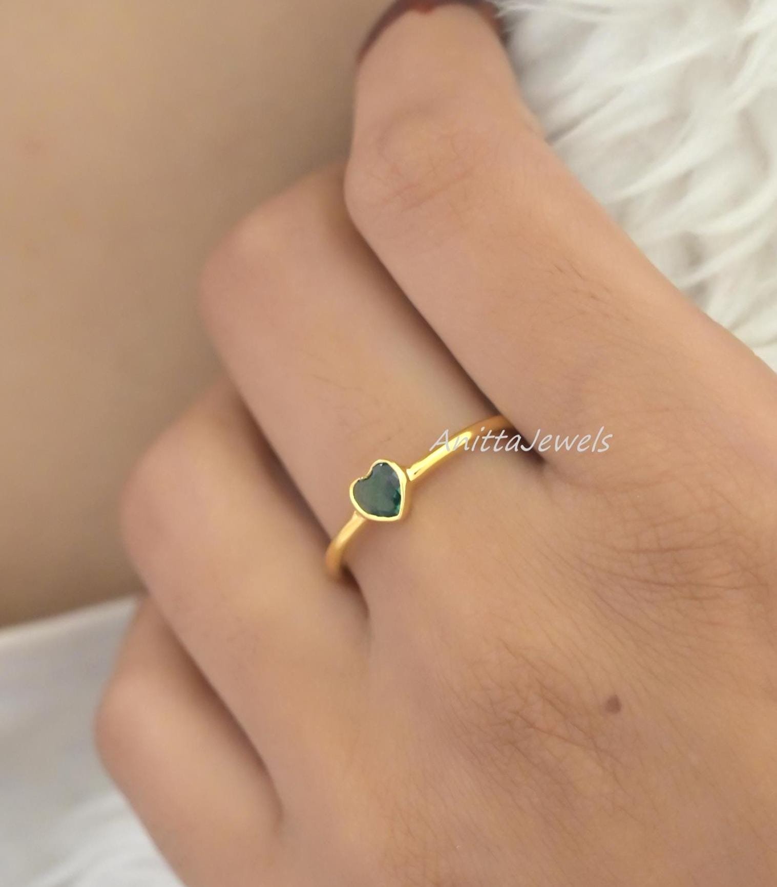 Ruby Heart Ring: 925 Silver Bezel, 14k Gold Plated - Anitta Jewels | SKU: etsy_1726343342 Ruby Heart Ring: 925 Silver Bezel, 14k Gold Plated - Anitta Jewels | SKU: etsy_1726343342