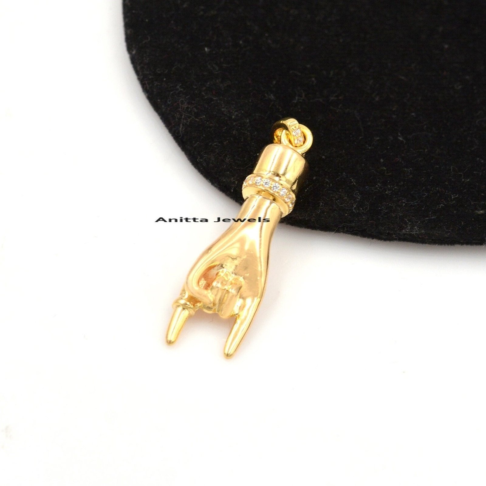 Silver Figa Pendant: Diamond, Turquoise, Mano Figa, Gemstone Hamsa - View 2 - Anitta Jewels | SKU: etsy_1706388245 Silver Figa Pendant: Diamond, Turquoise, Mano Figa, Gemstone Hamsa - View 2 - Anitta Jewels | SKU: etsy_1706388245