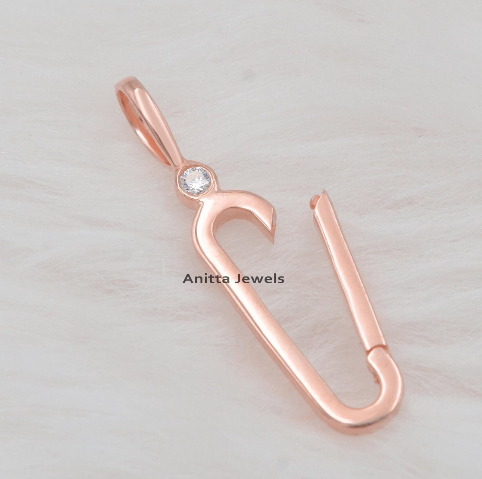 Silver Gemstone Charm Enhancer Lock: Handmade Oval Pendant - View 4 - Anitta Jewels | SKU: etsy_926369910 Silver Gemstone Charm Enhancer Lock: Handmade Oval Pendant - View 4 - Anitta Jewels | SKU: etsy_926369910