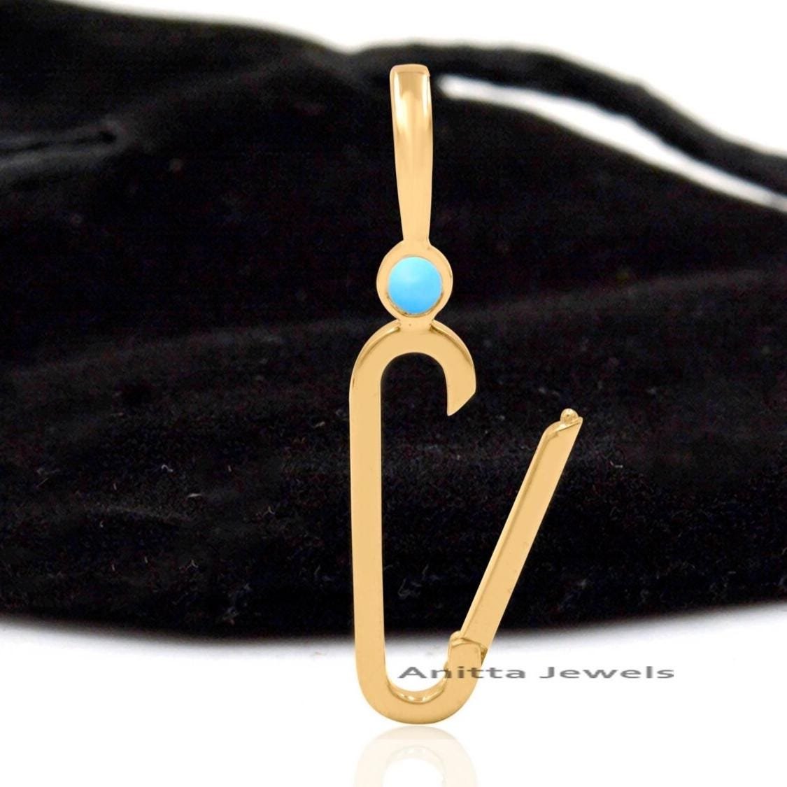 Silver Gemstone Charm Enhancer Lock: Handmade Oval Pendant - View 7 - Anitta Jewels | SKU: etsy_926369910 Silver Gemstone Charm Enhancer Lock: Handmade Oval Pendant - View 7 - Anitta Jewels | SKU: etsy_926369910