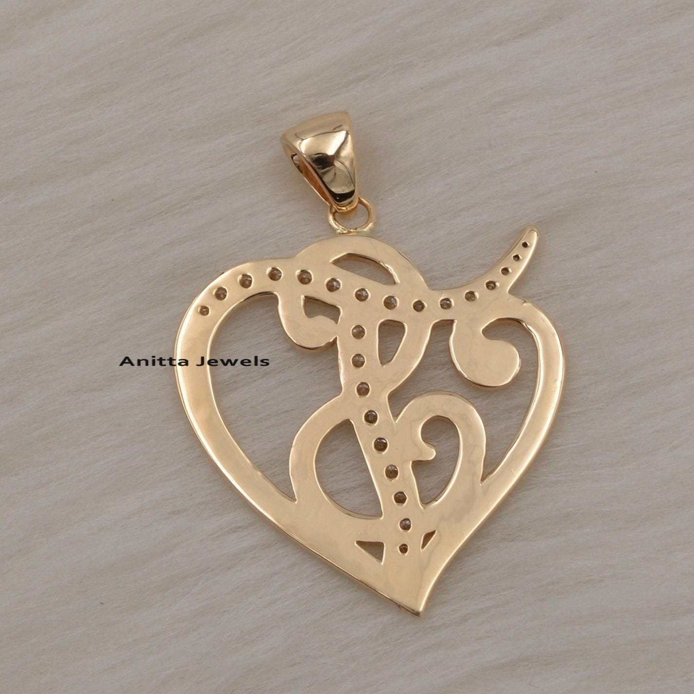 Sterling Silver Heart Initial Pendant: Letter TS Charm - View 2 - Anitta Jewels | SKU: etsy_1146799219 Sterling Silver Heart Initial Pendant: Letter TS Charm - View 2 - Anitta Jewels | SKU: etsy_1146799219