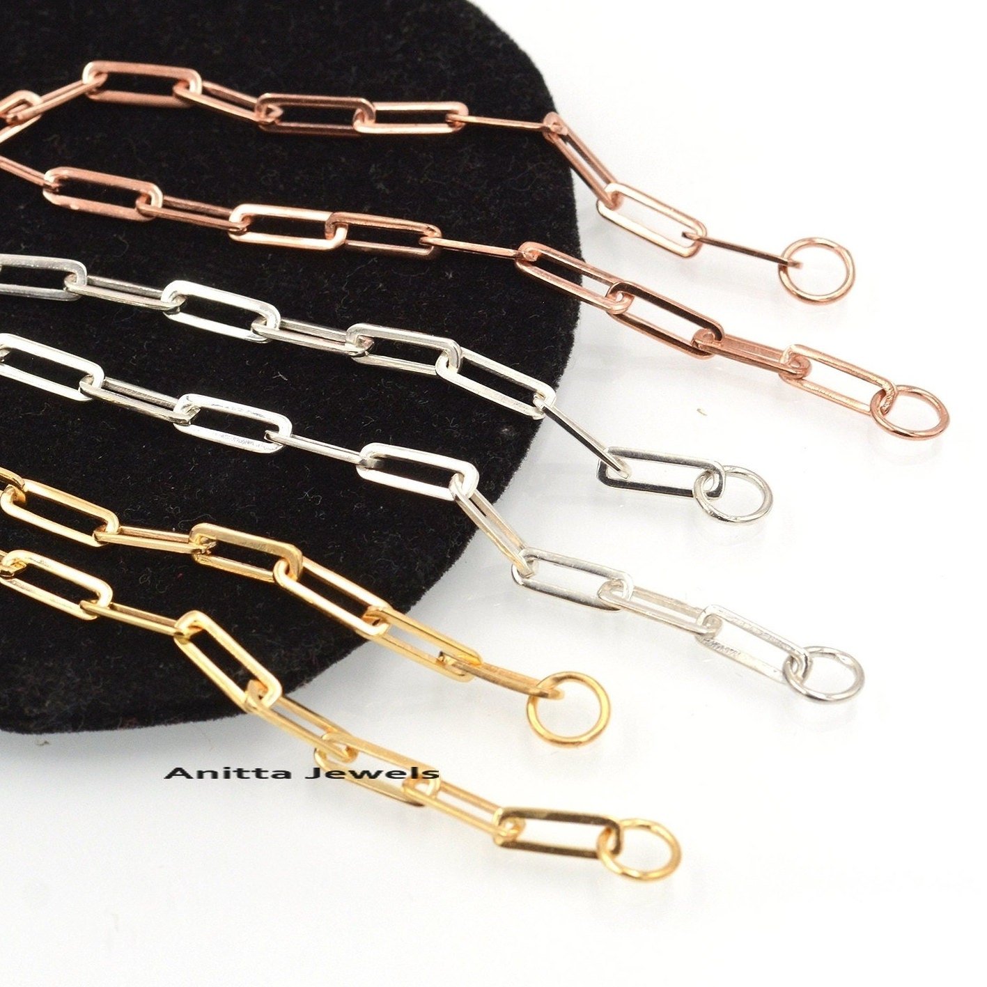 Sterling Silver Paperclip Chain Necklace: 14k Yellow Gold Plated Link - Anitta Jewels | SKU: etsy_1056016113 Sterling Silver Paperclip Chain Necklace: 14k Yellow Gold Plated Link - Anitta Jewels | SKU: etsy_1056016113