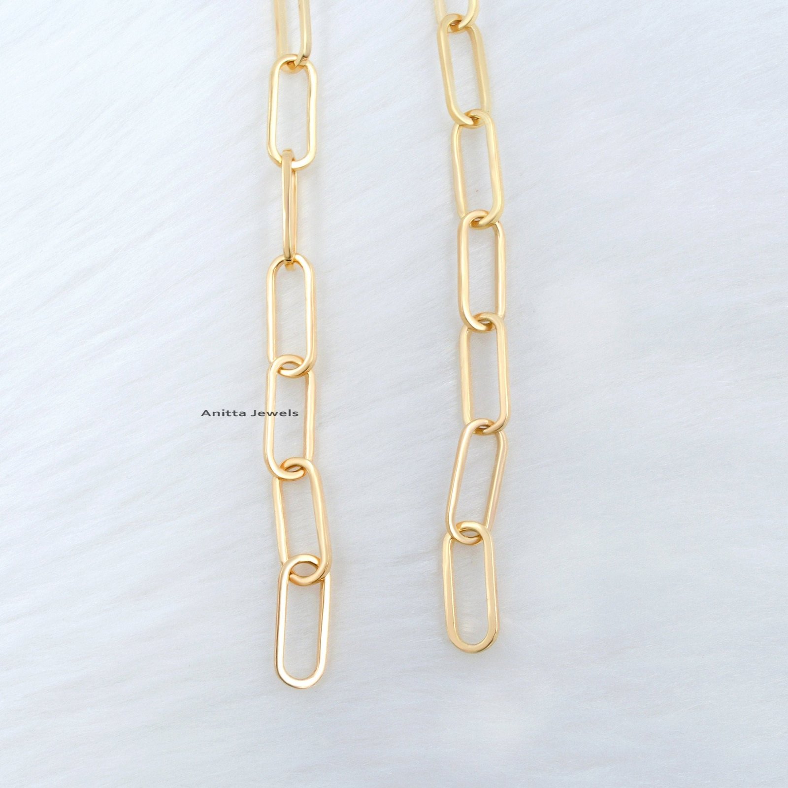 Sterling Silver Paperclip Chain Necklace, Oval Link - View 2 - Anitta Jewels | SKU: etsy_1042043144 Sterling Silver Paperclip Chain Necklace, Oval Link - View 2 - Anitta Jewels | SKU: etsy_1042043144