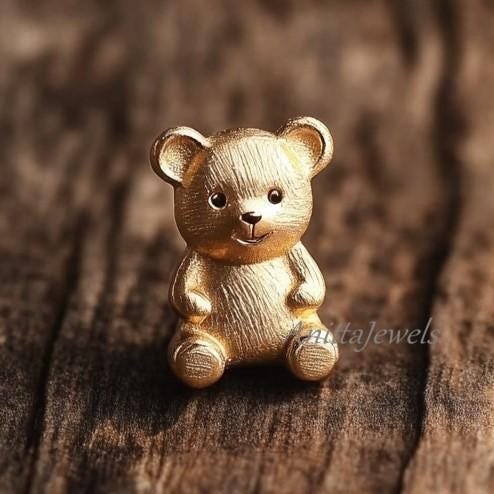 Teddy Bear Stud Earrings in 14K Gold Vermeil - View 2 - Anitta Jewels | SKU: etsy_4384509823 Teddy Bear Stud Earrings in 14K Gold Vermeil - View 2 - Anitta Jewels | SKU: etsy_4384509823