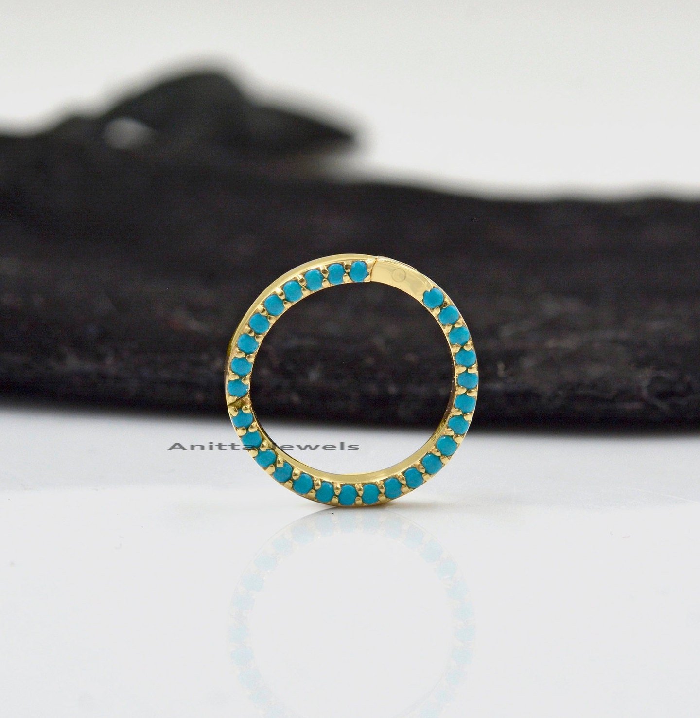 Turquoise 925 Silver Round Charm Enhancer - 15mm - View 4 - Anitta Jewels | SKU: etsy_956270377 Turquoise 925 Silver Round Charm Enhancer - 15mm - View 4 - Anitta Jewels | SKU: etsy_956270377