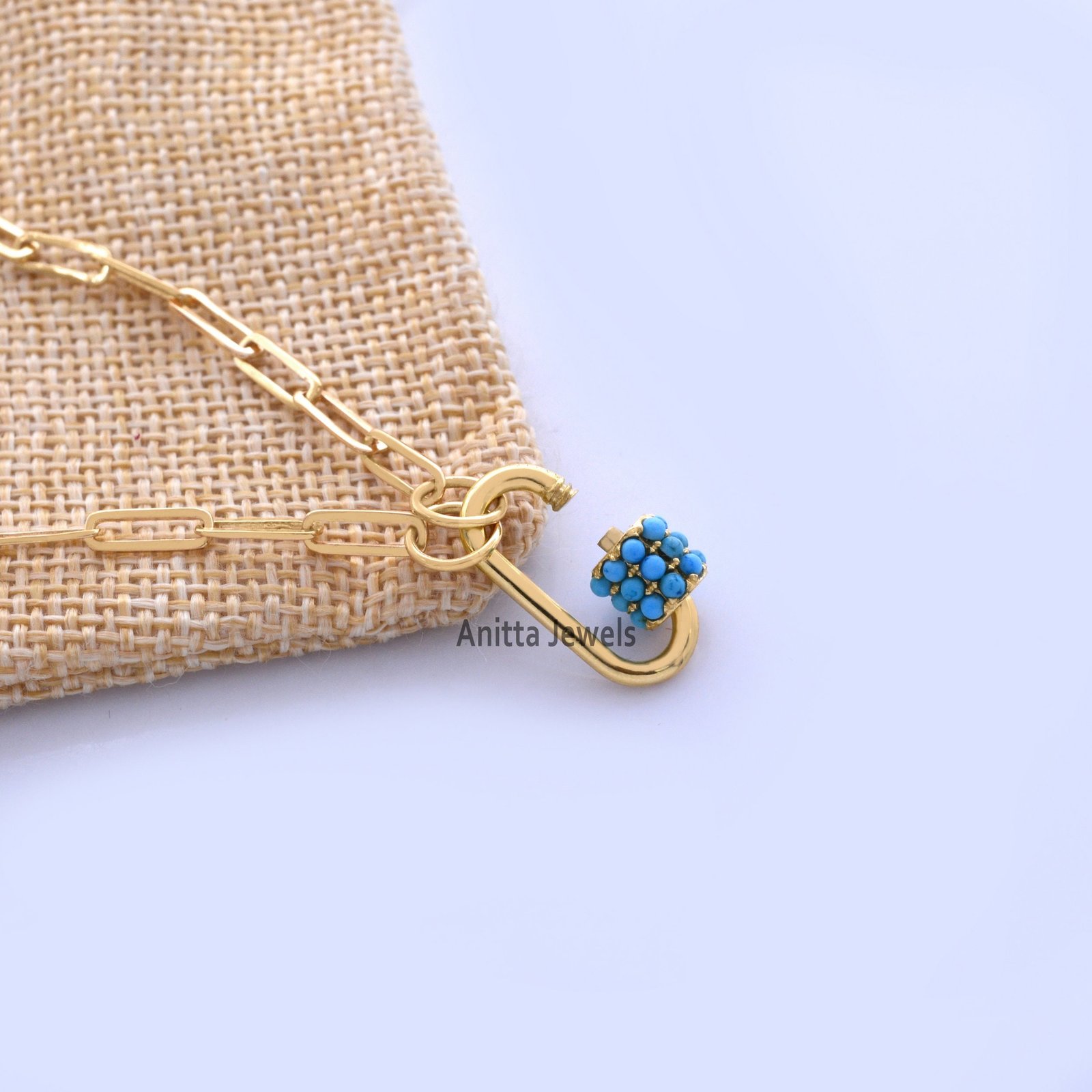 Turquoise 925 Sterling Silver Carabiner Lock: Handmade Jewelry (20*9MM) - View 3 - Anitta Jewels | SKU: etsy_1049372549 Turquoise 925 Sterling Silver Carabiner Lock: Handmade Jewelry (20*9MM) - View 3 - Anitta Jewels | SKU: etsy_1049372549