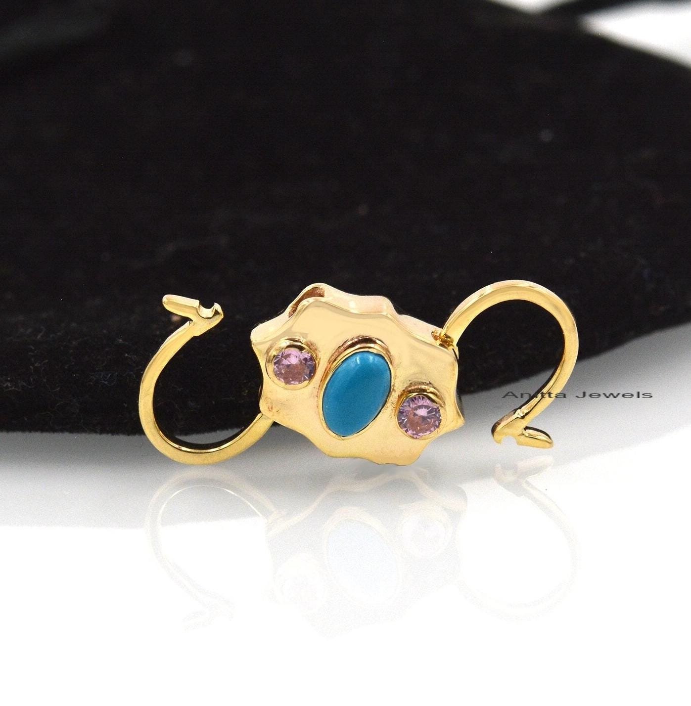 Turquoise & Pink Sapphire Padlock Pendant: 925 Silver 14k Gold Vermeil - Anitta Jewels | SKU: etsy_1076883618 Turquoise & Pink Sapphire Padlock Pendant: 925 Silver 14k Gold Vermeil - Anitta Jewels | SKU: etsy_1076883618