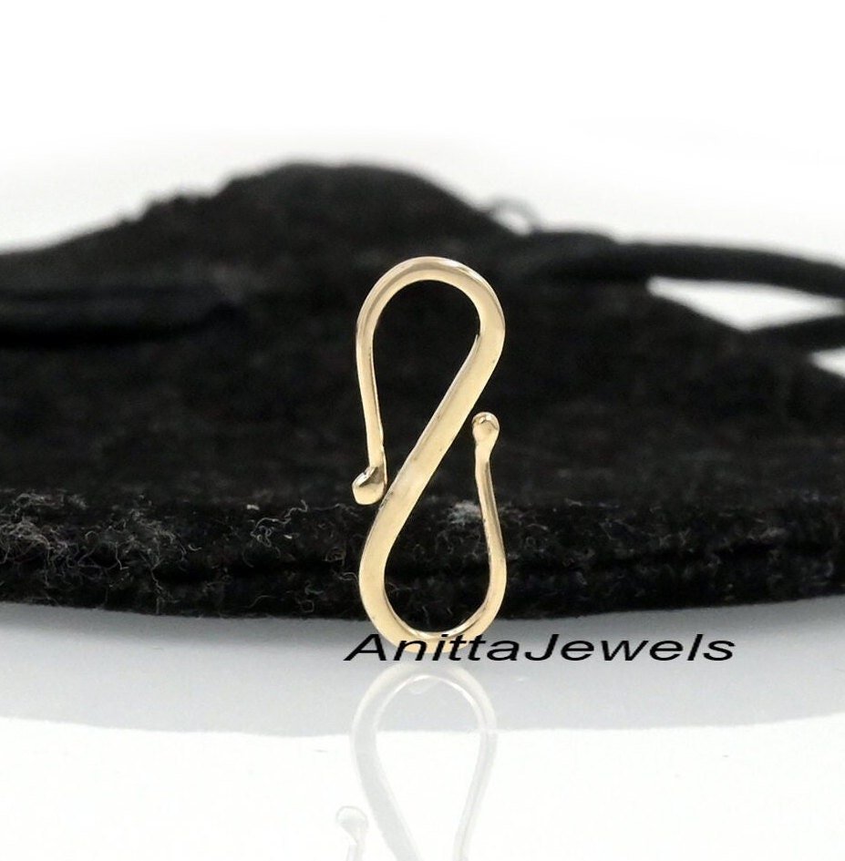 Yellow Gold Plated S Hook Clasp: 925 Silver Charm Holder (20MM) - Anitta Jewels | SKU: etsy_1641247356 Yellow Gold Plated S Hook Clasp: 925 Silver Charm Holder (20MM) - Anitta Jewels | SKU: etsy_1641247356