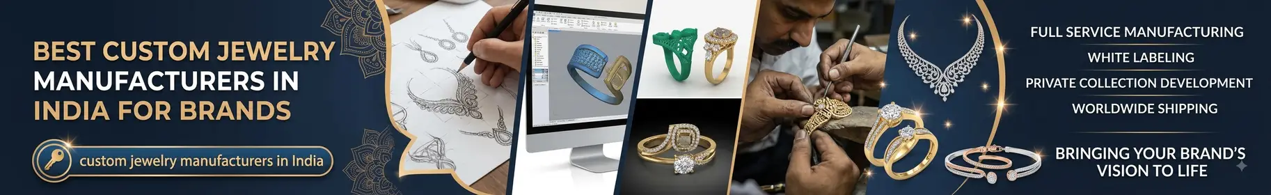 Best Custom Jewelry Manufacturers in India for Brands