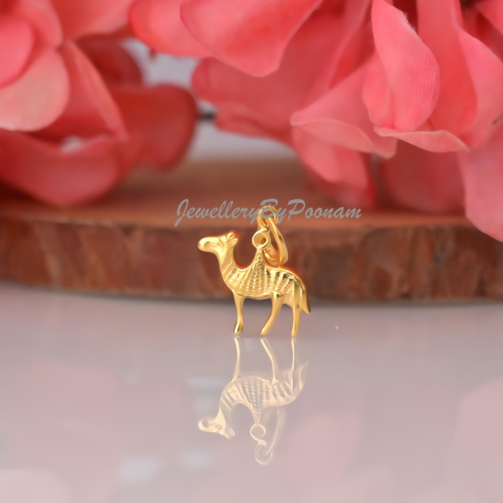 14k Gold Camel Pendant: Sterling Silver Charm Jewelry - Jewelry By Poonam | SKU: PJP4894-SLYG-20M 2/26 14k Gold Camel Pendant: Sterling Silver Charm Jewelry - Jewelry By Poonam | SKU: PJP4894-SLYG-20M 2/26