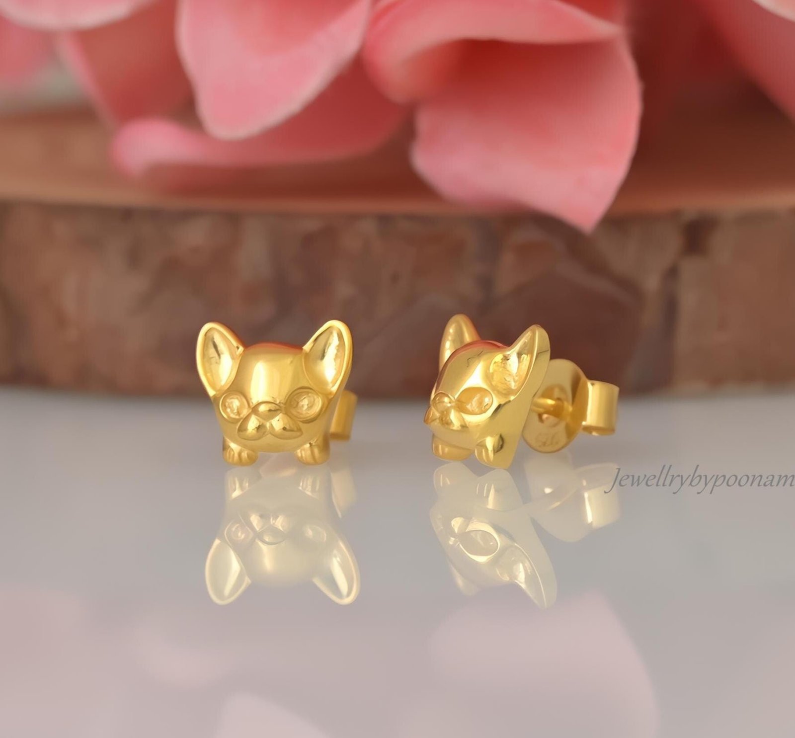 925 Silver Chihuahua Stud Earrings, Handmade Puppy Jewelry, 10MM - View 3 - Jewelry By Poonam | SKU: PJE1806-SLYG-10M 2/2026 925 Silver Chihuahua Stud Earrings, Handmade Puppy Jewelry, 10MM - View 3 - Jewelry By Poonam | SKU: PJE1806-SLYG-10M 2/2026