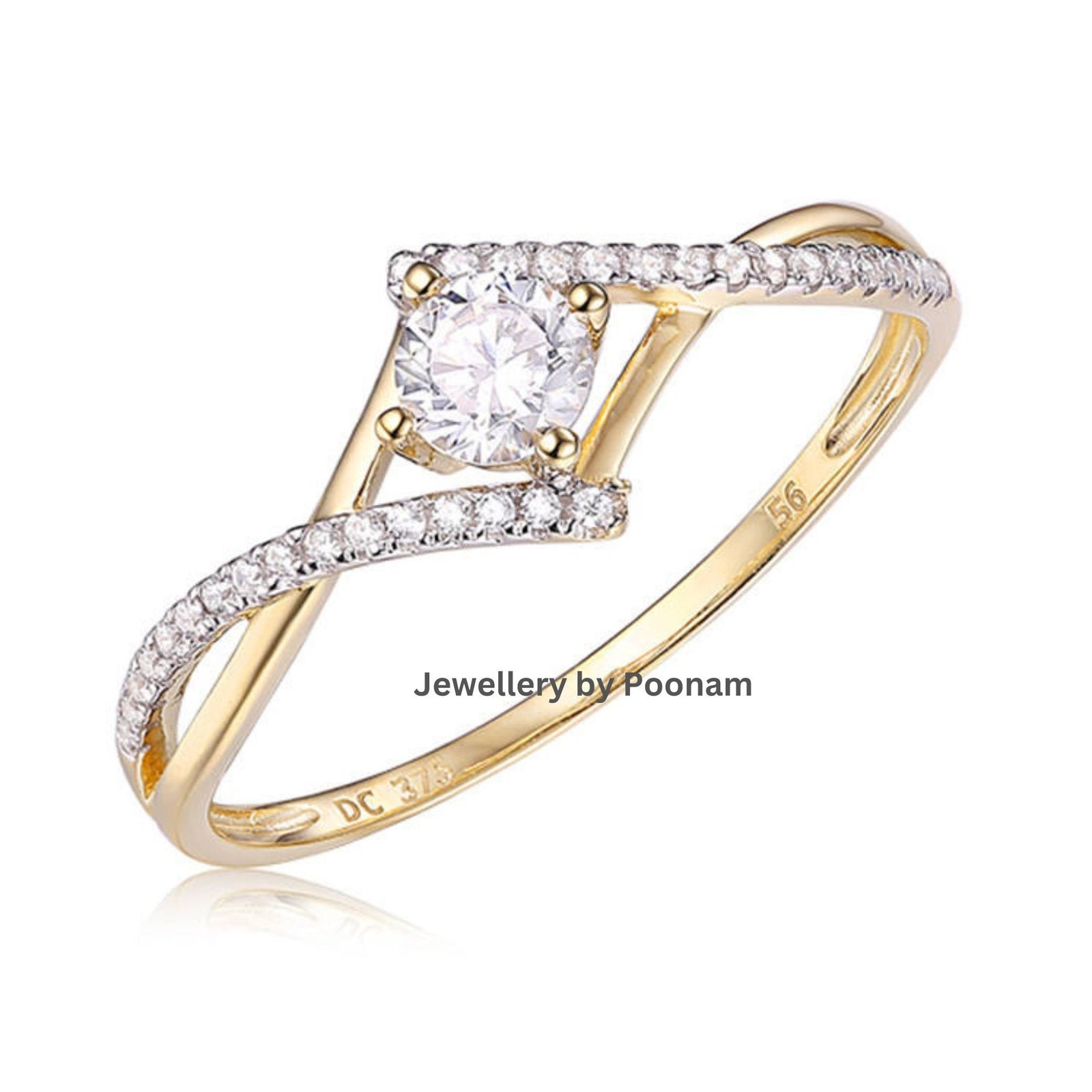 925 Silver Pave Moissanite Wedding Ring – Sparkling Engagement Bridal Jewelry - Jewelry By Poonam | SKU: R-1068 925 Silver Pave Moissanite Wedding Ring – Sparkling Engagement Bridal Jewelry - Jewelry By Poonam | SKU: R-1068