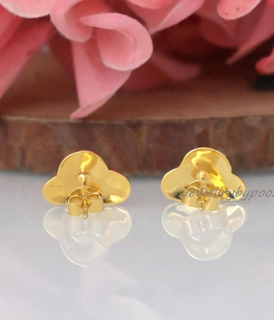 925 Sterling Silver Cloud Studs — Tiny, Solid Silver & Handmade - View 3 - Jewelry By Poonam | SKU: PJE1860-SLYG-10M 2/2026 925 Sterling Silver Cloud Studs — Tiny, Solid Silver & Handmade - View 3 - Jewelry By Poonam | SKU: PJE1860-SLYG-10M 2/2026