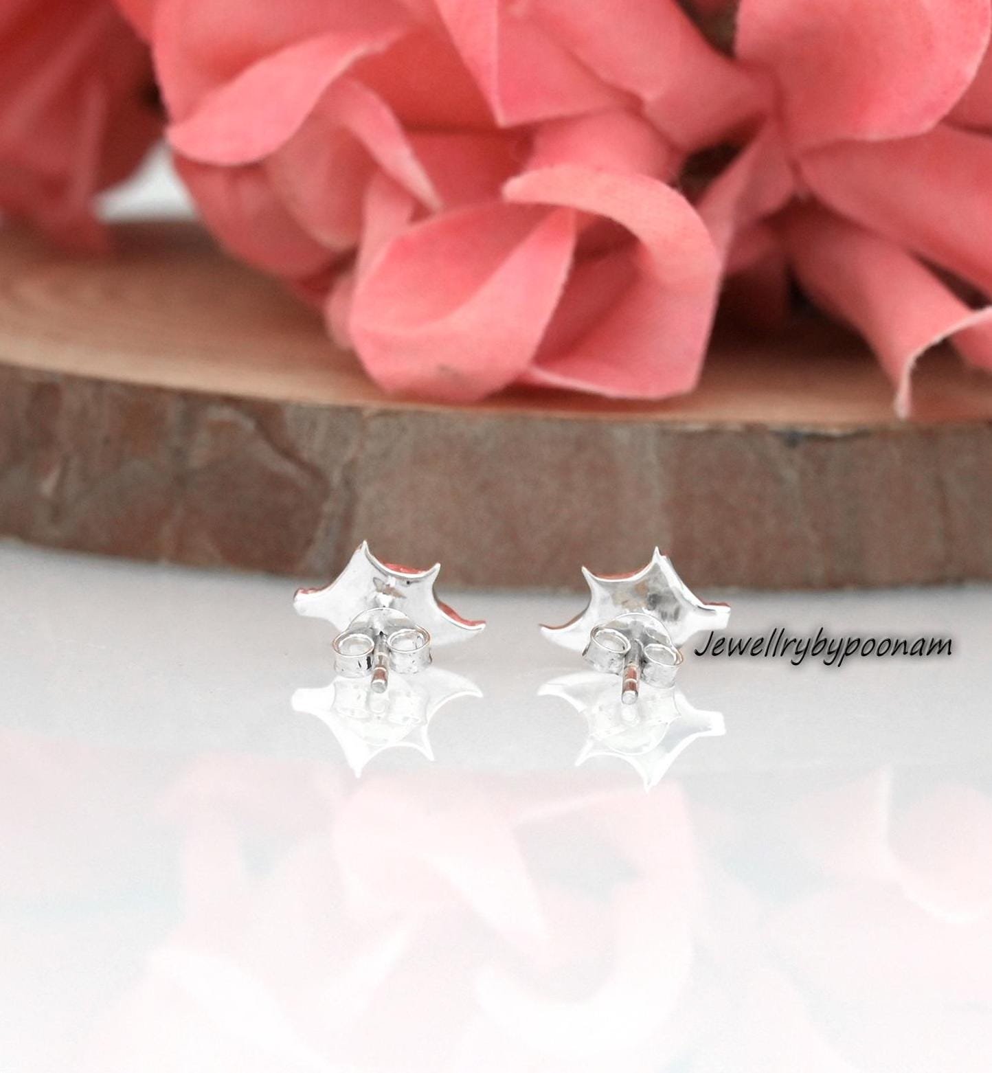 925 Sterling Silver Dragon Wing Stud Earrings, 10MM, Gothic Minimal Animal Jewelry - View 3 - Jewelry By Poonam | SKU: PJE170 925 Sterling Silver Dragon Wing Stud Earrings, 10MM, Gothic Minimal Animal Jewelry - View 3 - Jewelry By Poonam | SKU: PJE170