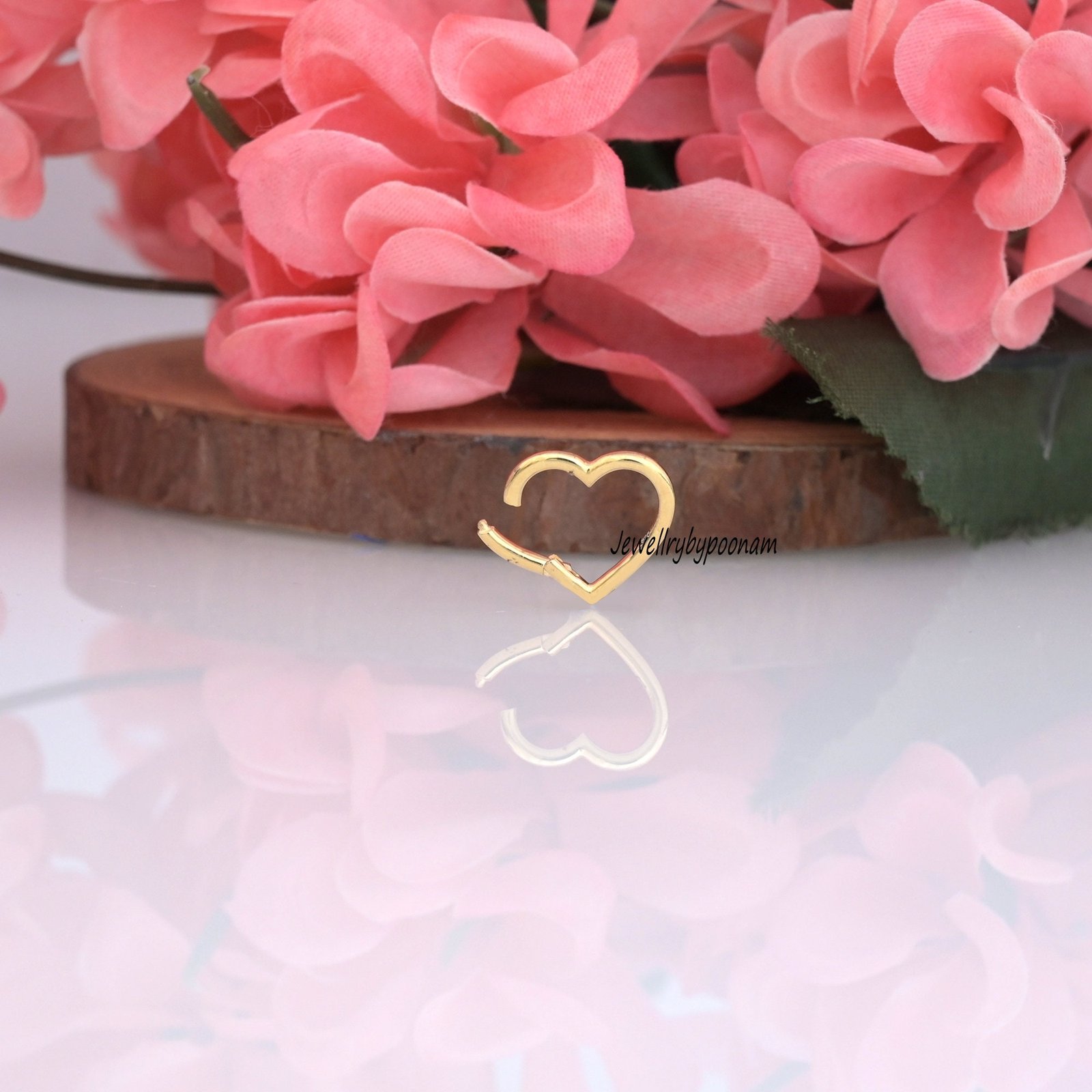 925 Sterling Silver Heart Enhancer Necklace with Pink Sapphire Gemstone – Charm Holder Pendant Connector - View 4 - Jewelry B 925 Sterling Silver Heart Enhancer Necklace with Pink Sapphire Gemstone – Charm Holder Pendant Connector - View 4 - Jewelry B