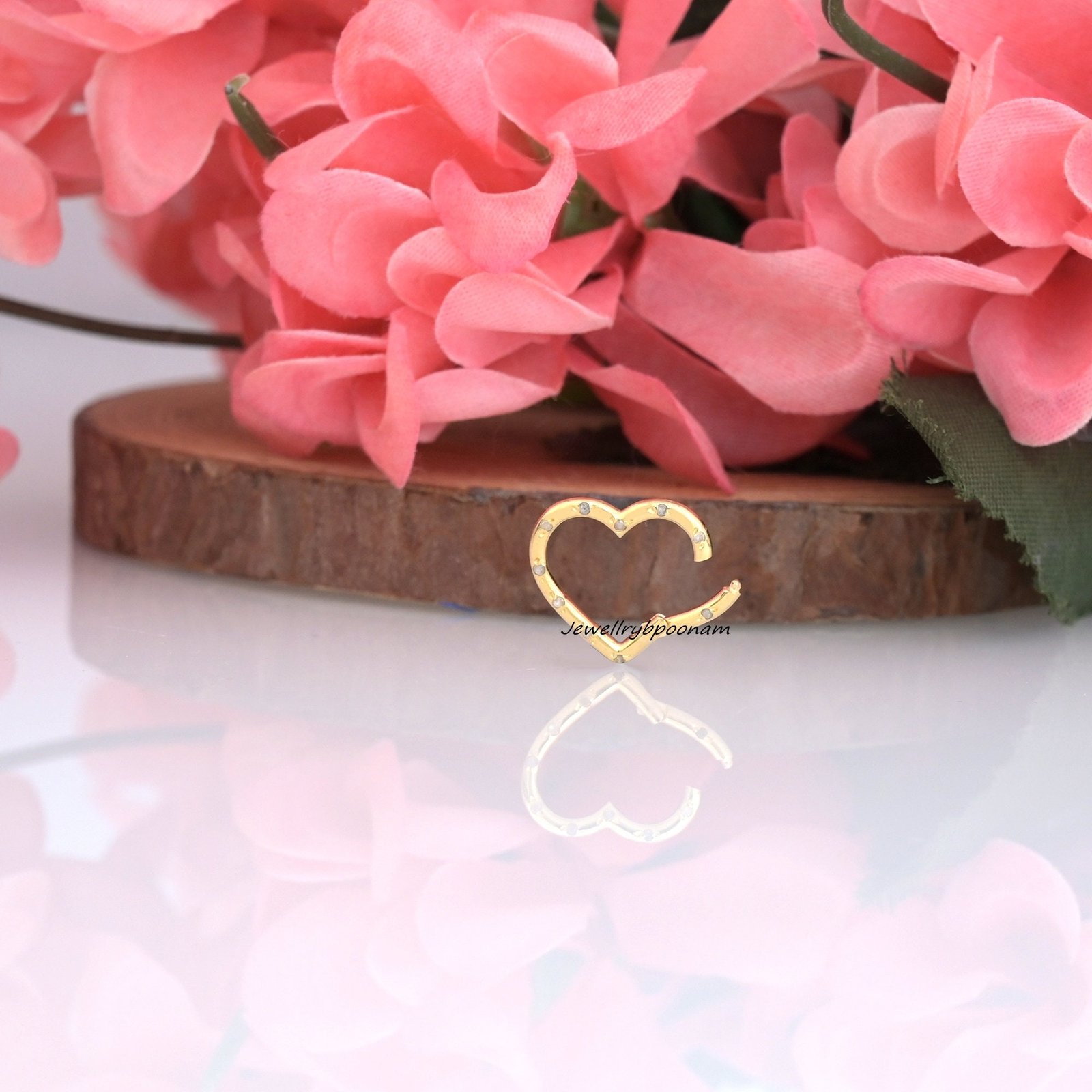 925 Sterling Silver Heart Enhancer Necklace with Pink Sapphire Gemstone – Charm Holder Pendant Connector - View 7 - Jewelry B 925 Sterling Silver Heart Enhancer Necklace with Pink Sapphire Gemstone – Charm Holder Pendant Connector - View 7 - Jewelry B