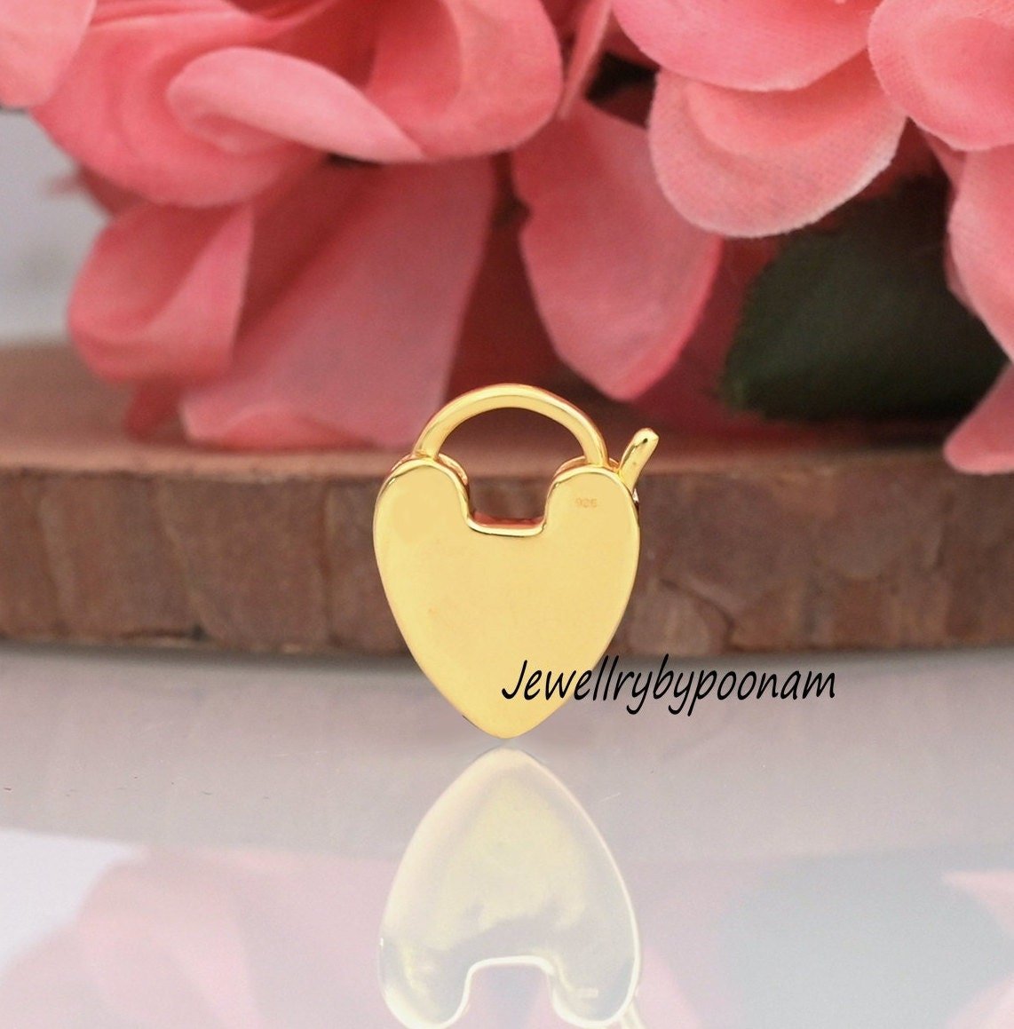 925 Sterling Silver Heart-Shaped Padlock Pendant Necklace – Elegant Dainty Jewellery Connector - View 2 - Jewelry By Poonam | 925 Sterling Silver Heart-Shaped Padlock Pendant Necklace – Elegant Dainty Jewellery Connector - View 2 - Jewelry By Poonam |