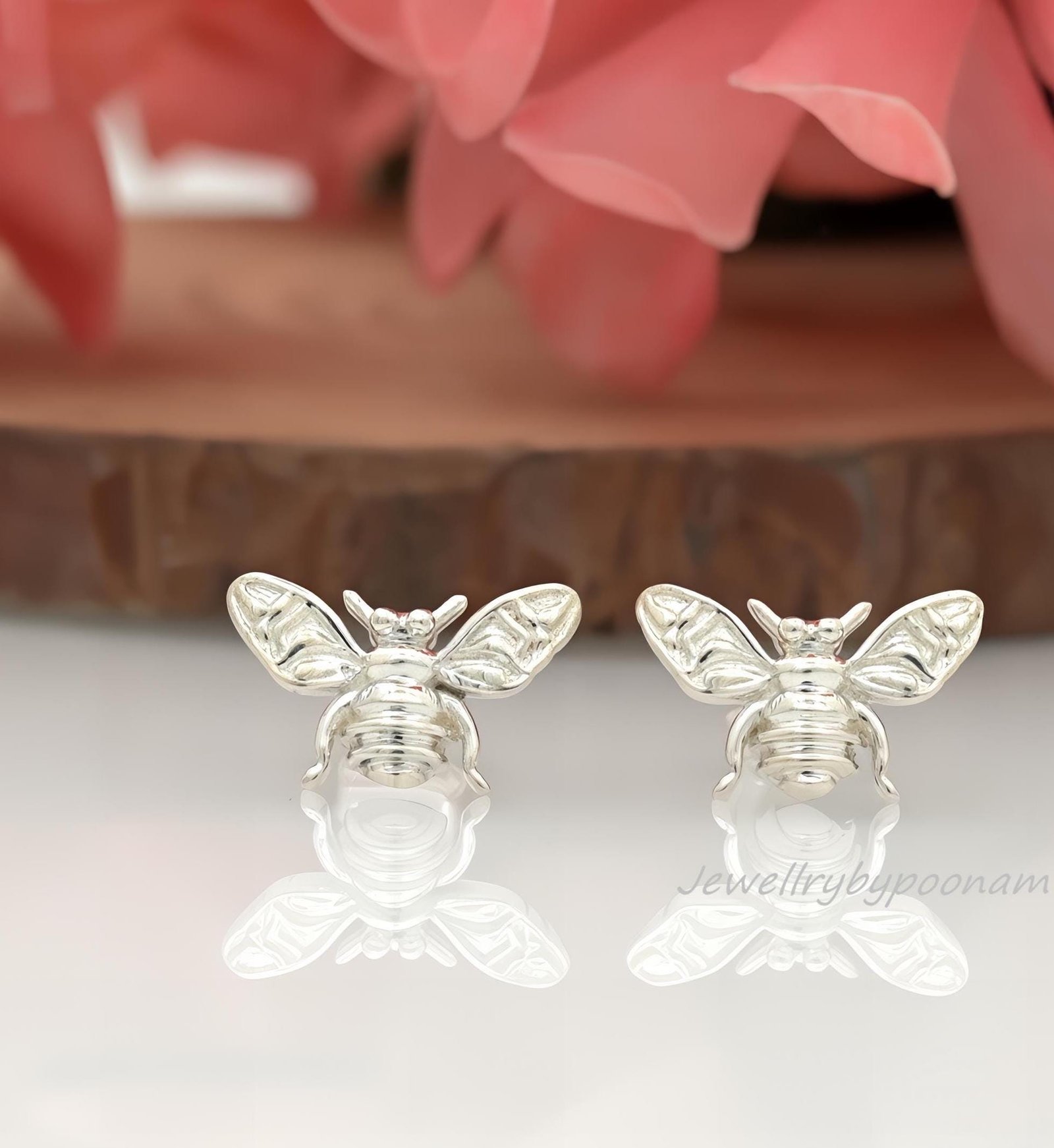 925 Sterling Silver Honey Bee Stud Earrings – Dainty Bumblebee Jewellery - Jewelry By Poonam | SKU: PJE1747-SLNS-10M 2/2026 925 Sterling Silver Honey Bee Stud Earrings – Dainty Bumblebee Jewellery - Jewelry By Poonam | SKU: PJE1747-SLNS-10M 2/2026