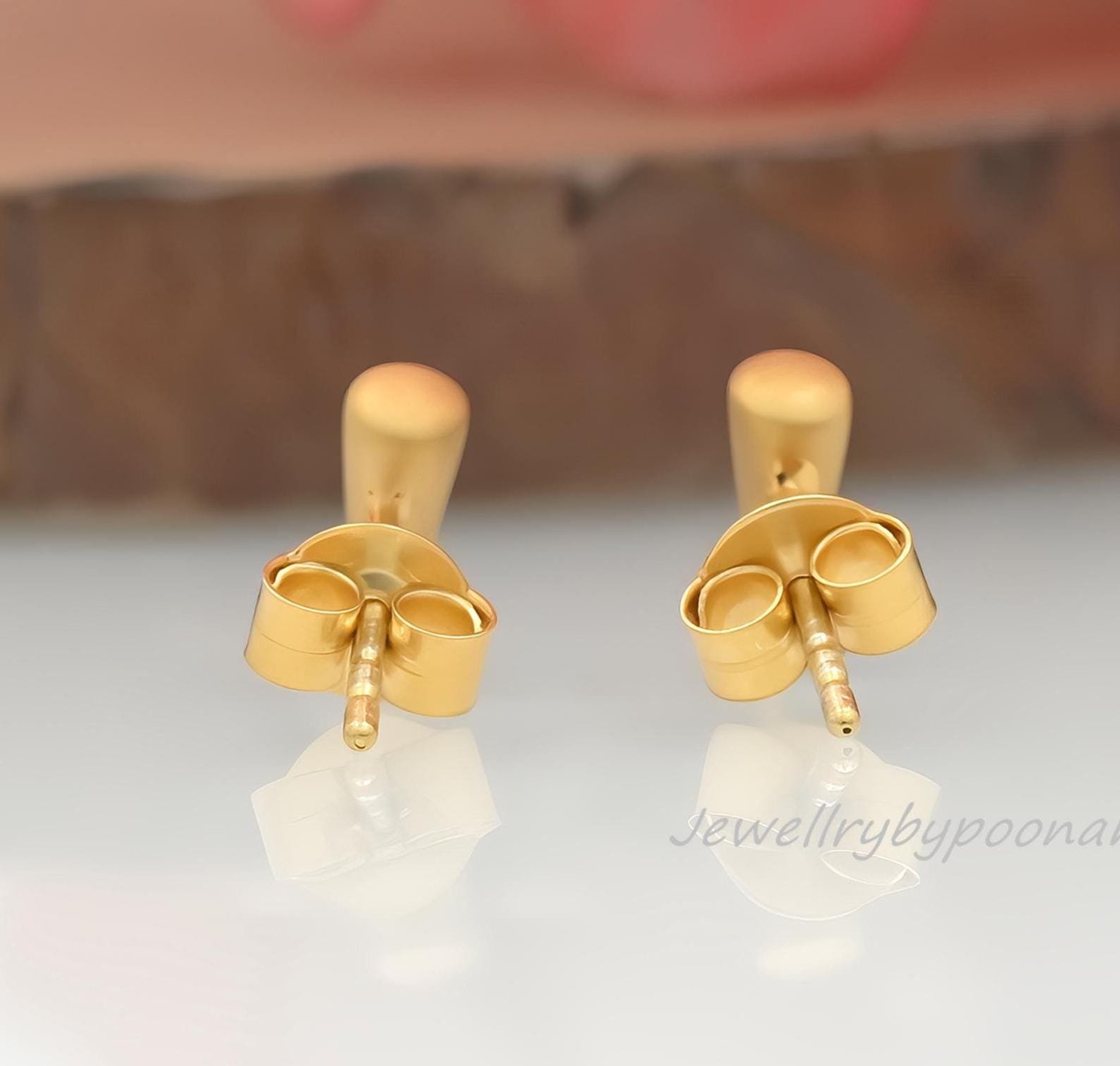 925 Sterling Silver Tiny Dagger Stud Earrings — Spike & Throne Studs - View 2 - Jewelry By Poonam | SKU: PJE1762-SLYG-10M 2/2 925 Sterling Silver Tiny Dagger Stud Earrings — Spike & Throne Studs - View 2 - Jewelry By Poonam | SKU: PJE1762-SLYG-10M 2/2