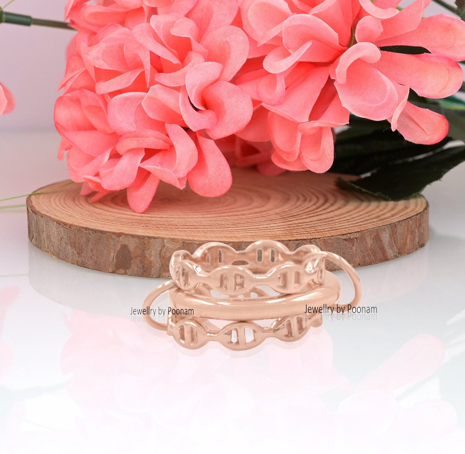 925 Sterling Silver Triple Band Ring: Interlocking Stacking Ring - Jewelry By Poonam | SKU: PJR1041- 2/2026 925 Sterling Silver Triple Band Ring: Interlocking Stacking Ring - Jewelry By Poonam | SKU: PJR1041- 2/2026