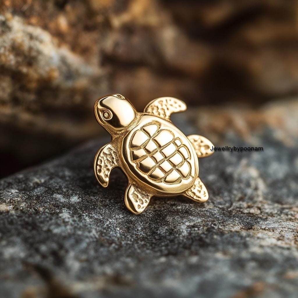 925 Sterling Silver Turtle Stud Earrings: Tiny Sea Turtle Studs - View 4 - Jewelry By Poonam | SKU: PJE1924-SLNS-10M 2/2026,P 925 Sterling Silver Turtle Stud Earrings: Tiny Sea Turtle Studs - View 4 - Jewelry By Poonam | SKU: PJE1924-SLNS-10M 2/2026,P