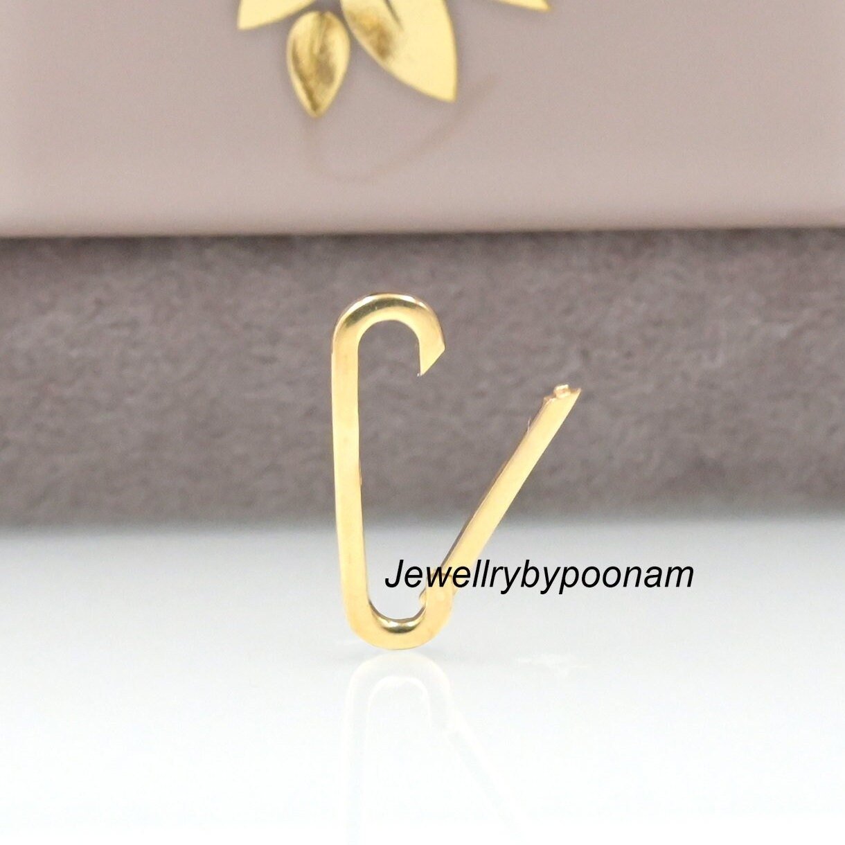 925 Sterling Silver Yellow Gold-Plated Charm Enhancer – 22 MM Pendant & Necklace Connector - View 2 - Jewelry By Poonam | SKU 925 Sterling Silver Yellow Gold-Plated Charm Enhancer – 22 MM Pendant & Necklace Connector - View 2 - Jewelry By Poonam | SKU