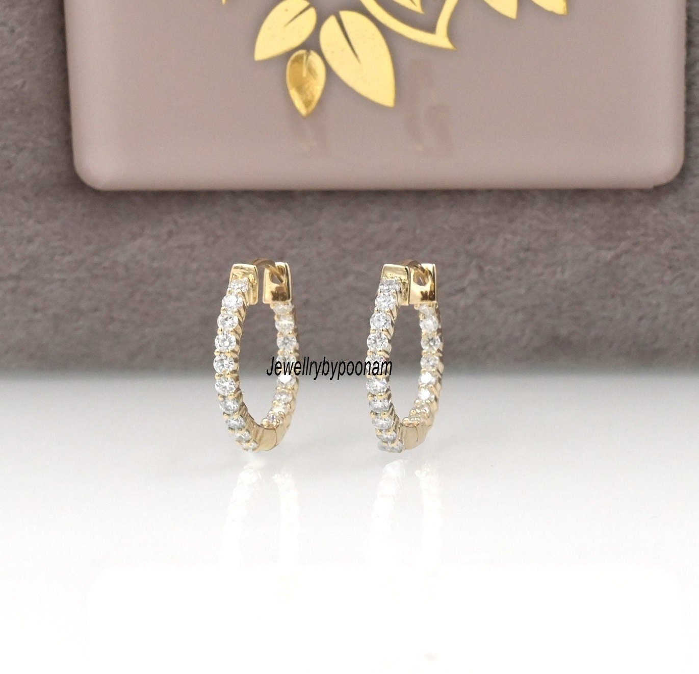 Gold Hoop Earrings, Dainty Hoop Earrings, Hoop Earrings, sterling silver hoops - Jewelry By Poonam | SKU: PJE1345- Gold Hoop Earrings, Dainty Hoop Earrings, Hoop Earrings, sterling silver hoops - Jewelry By Poonam | SKU: PJE1345-