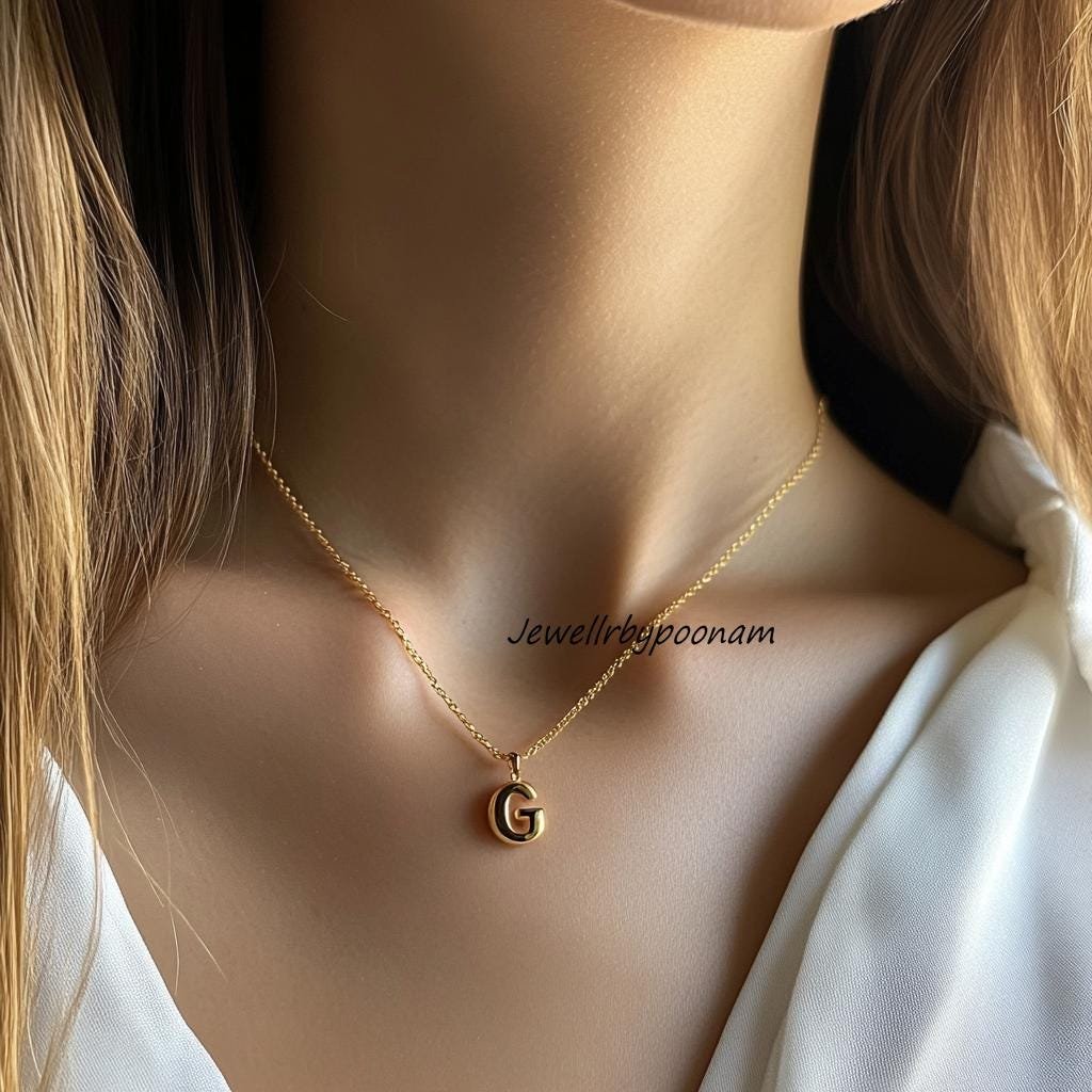 Gold Tiny Letter Pendant, Letter G Gold Pendant, Initial Pendant, Minimalist Letter Charm, Custom Letter Jewelry - Jewelry B Gold Tiny Letter Pendant, Letter G Gold Pendant, Initial Pendant, Minimalist Letter Charm, Custom Letter Jewelry - Jewelry B