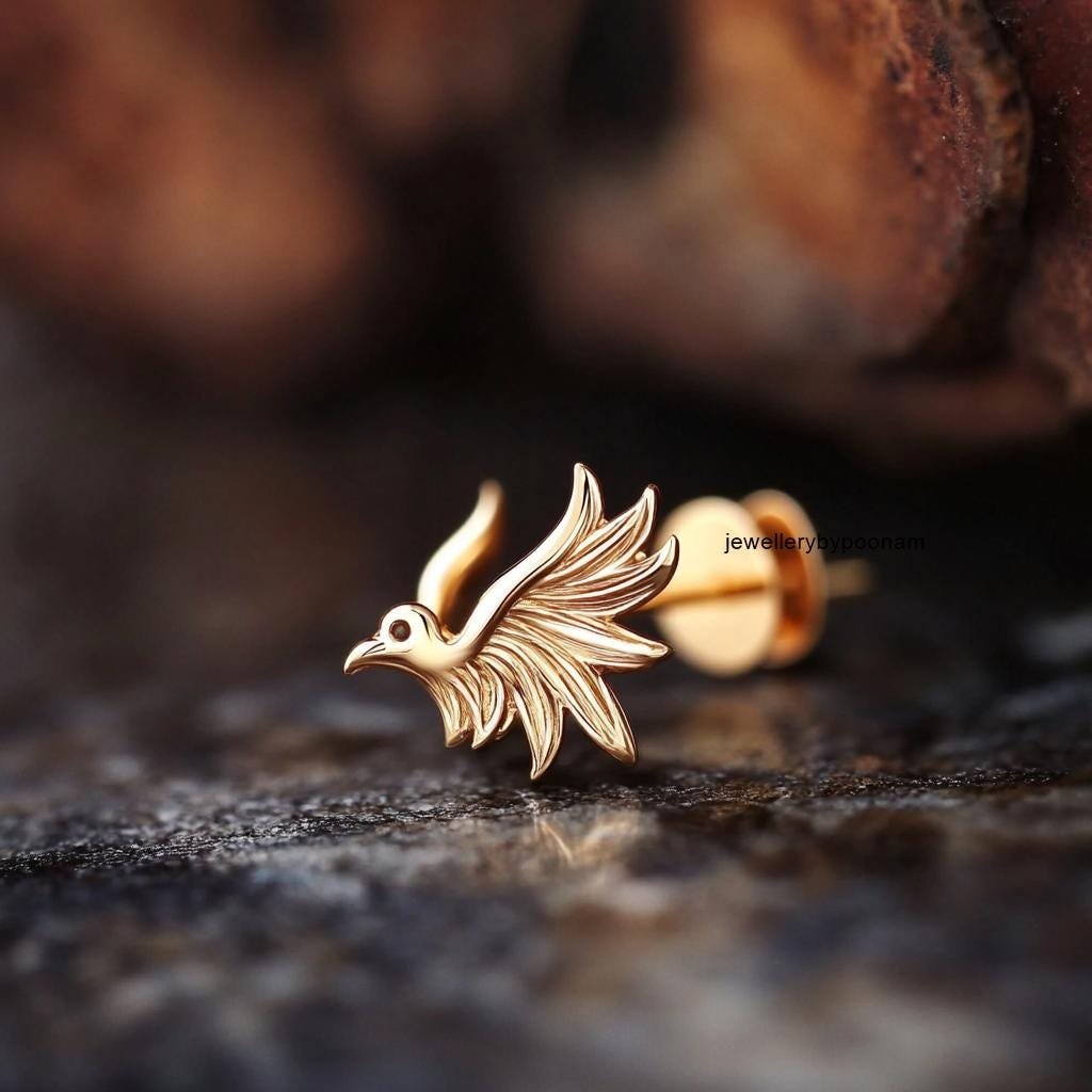 Hummingbird Stud Earrings in 925 Sterling Silver – Bird Jewelry for Women & Girls - View 2 - Jewelry By Poonam | SKU: PJEMJE1 Hummingbird Stud Earrings in 925 Sterling Silver – Bird Jewelry for Women & Girls - View 2 - Jewelry By Poonam | SKU: PJEMJE1
