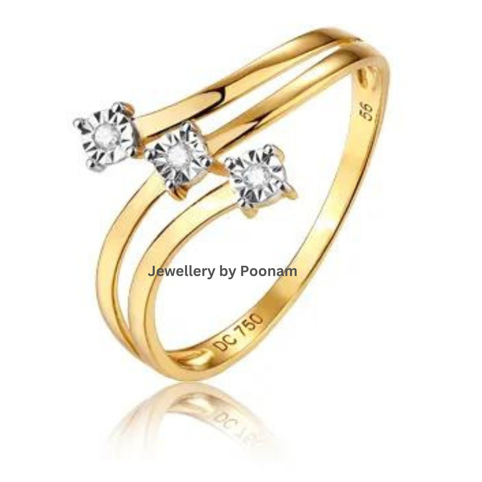 Light Wholesale Luxurious Engagement Anniversary Ring Gold Jewelry Women Diamond Wedding Ring - Jewelry By Poonam | SKU: R-10 Light Wholesale Luxurious Engagement Anniversary Ring Gold Jewelry Women Diamond Wedding Ring - Jewelry By Poonam | SKU: R-10
