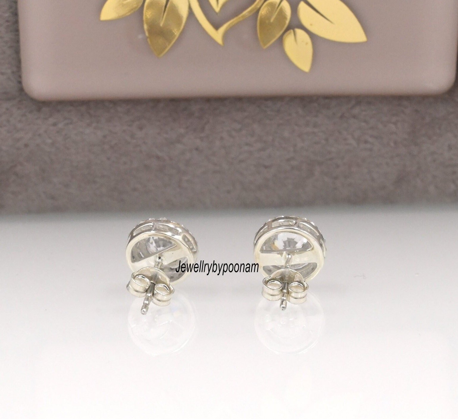 Moissanite Stud Earrings, Gift for Her; CZ Stud Earrings, Gift for Her; Solitaire Studs; Small Stud Earrings Bridal Jewelry - Moissanite Stud Earrings, Gift for Her; CZ Stud Earrings, Gift for Her; Solitaire Studs; Small Stud Earrings Bridal Jewelry -