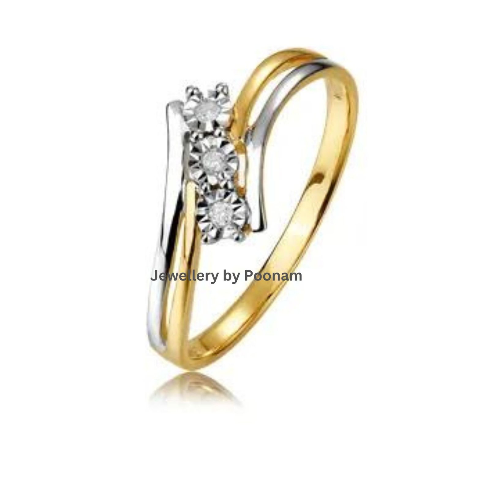 Oval Moissanite Engagement Ring: 14K Gold Diamond Cluster Bridal Ring - Jewelry By Poonam | SKU: R-1043 Oval Moissanite Engagement Ring: 14K Gold Diamond Cluster Bridal Ring - Jewelry By Poonam | SKU: R-1043