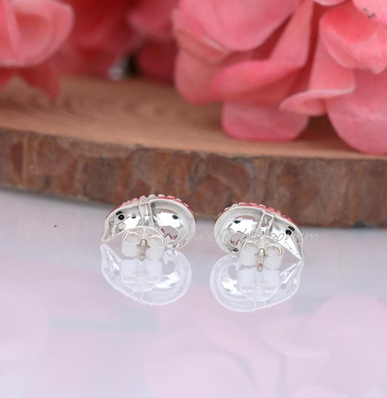 Sterling Silver Pangolin Stud Earrings, Dainty Wildlife Animal Jewelry - View 5 - Jewelry By Poonam | SKU: PJE1714-SLRHBS-10M Sterling Silver Pangolin Stud Earrings, Dainty Wildlife Animal Jewelry - View 5 - Jewelry By Poonam | SKU: PJE1714-SLRHBS-10M