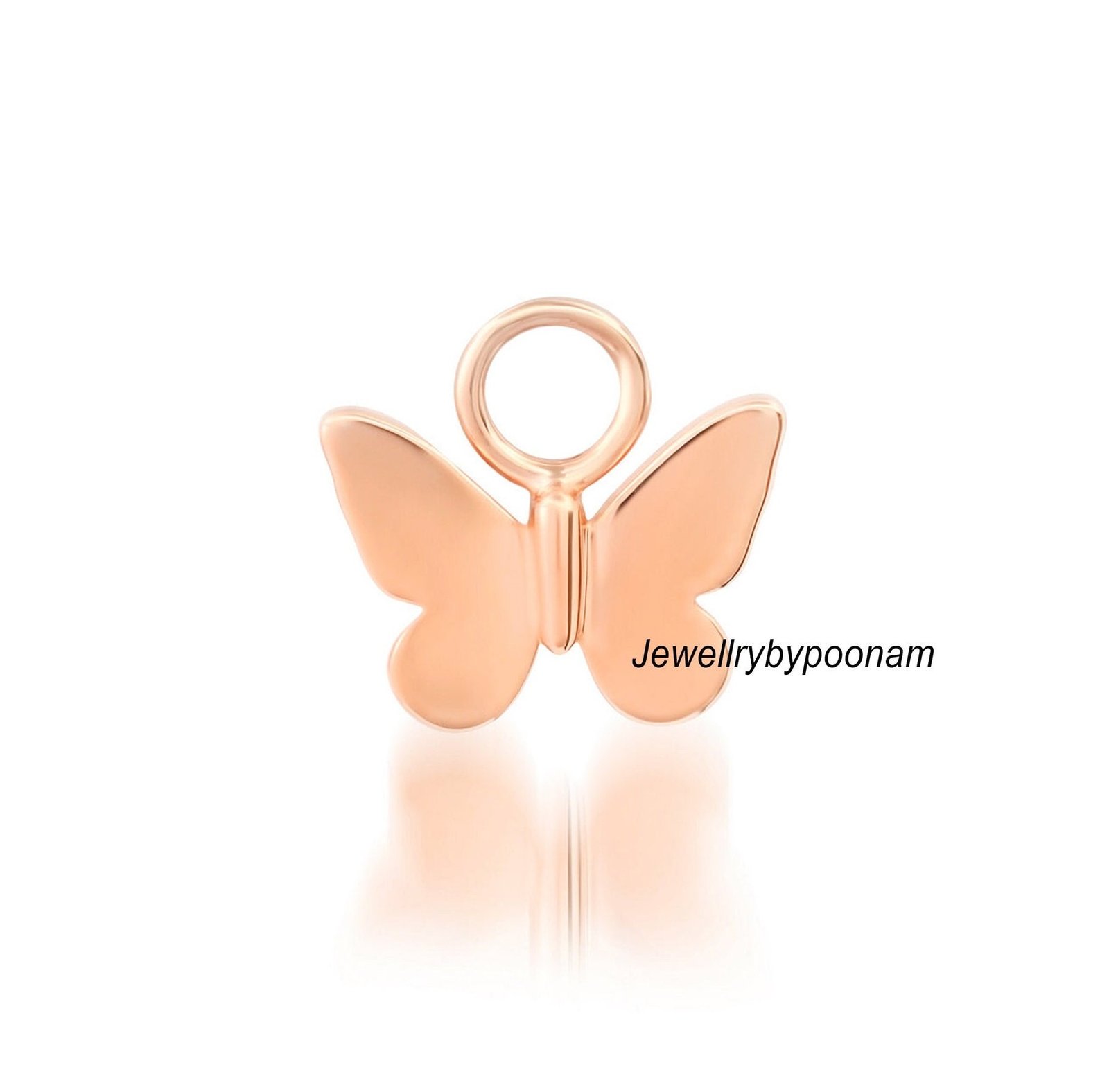 Tiny Sterling Silver Butterfly Charm - Designer Silver Pendant - View 2 - Jewelry By Poonam | SKU: PJP- Tiny Sterling Silver Butterfly Charm - Designer Silver Pendant - View 2 - Jewelry By Poonam | SKU: PJP-