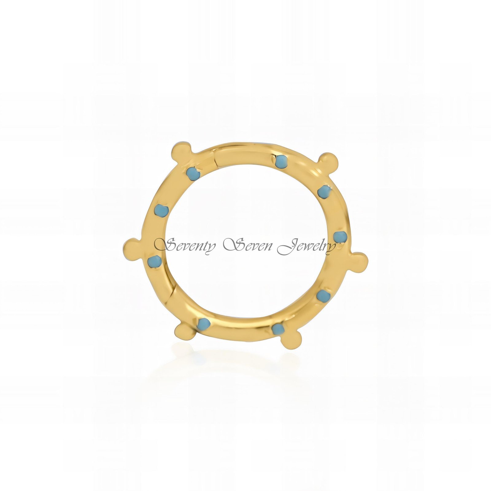 14k Gold Charm Enhancer: Round Wire, Gemstone Holder (15 MM) - View 4 - Seventy Seven Jewelry | SKU: SSMJP966-SLYGDI-15M-2026 14k Gold Charm Enhancer: Round Wire, Gemstone Holder (15 MM) - View 4 - Seventy Seven Jewelry | SKU: SSMJP966-SLYGDI-15M-2026