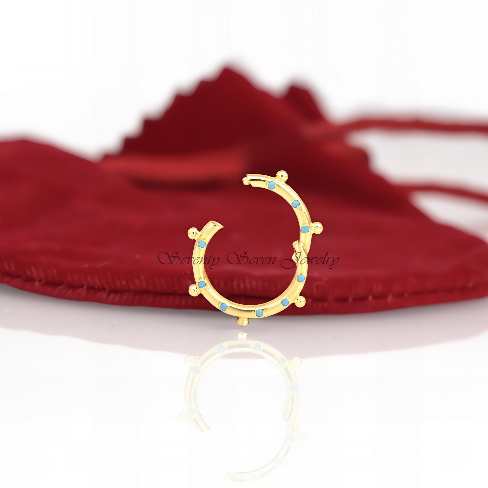 14k Gold Charm Enhancer: Round Wire, Gemstone Holder (15 MM) - View 5 - Seventy Seven Jewelry | SKU: SSMJP966-SLYGDI-15M-2026 14k Gold Charm Enhancer: Round Wire, Gemstone Holder (15 MM) - View 5 - Seventy Seven Jewelry | SKU: SSMJP966-SLYGDI-15M-2026