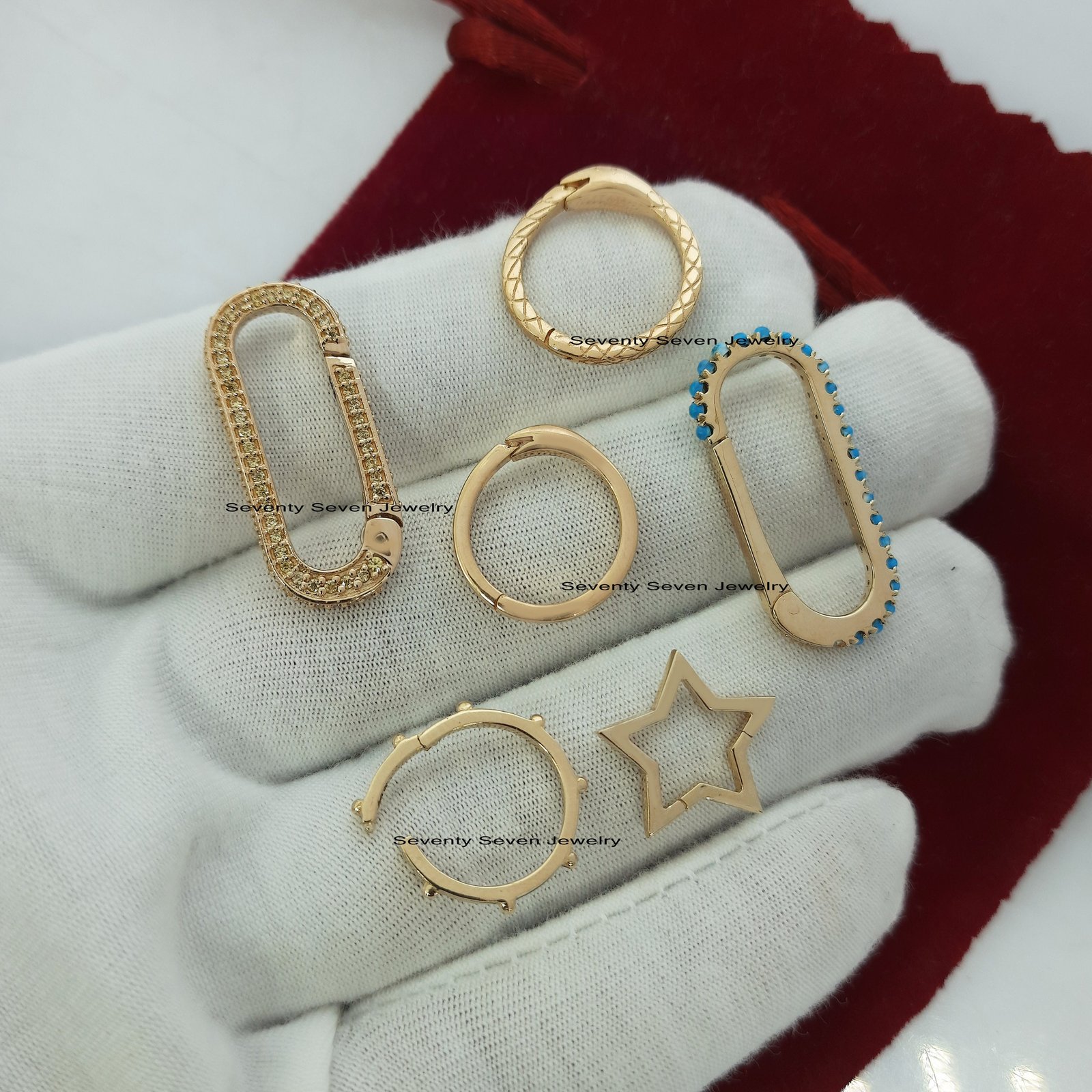 14k Gold Charm Enhancer: Snake, Star, and More - View 2 - Seventy Seven Jewelry | SKU: SSMJH443-14KYGYSP-2026,SSMJH479-14KYGD 14k Gold Charm Enhancer: Snake, Star, and More - View 2 - Seventy Seven Jewelry | SKU: SSMJH443-14KYGYSP-2026,SSMJH479-14KYGD