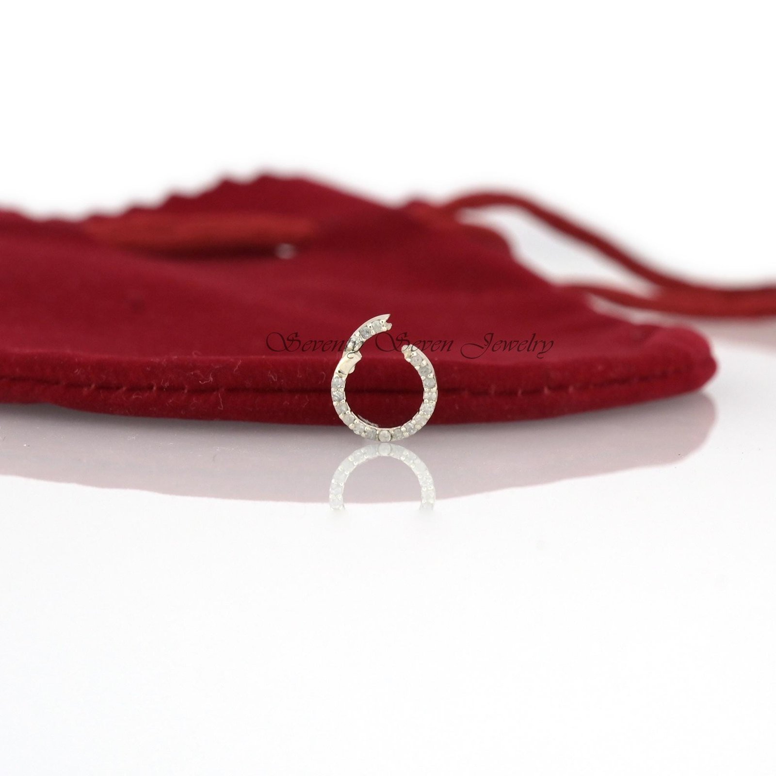14k Gold Charm Holder Enhancer, Gemstone Paperclip Necklace - View 7 - Seventy Seven Jewelry | SKU: Select Item 14k Gold Charm Holder Enhancer, Gemstone Paperclip Necklace - View 7 - Seventy Seven Jewelry | SKU: Select Item