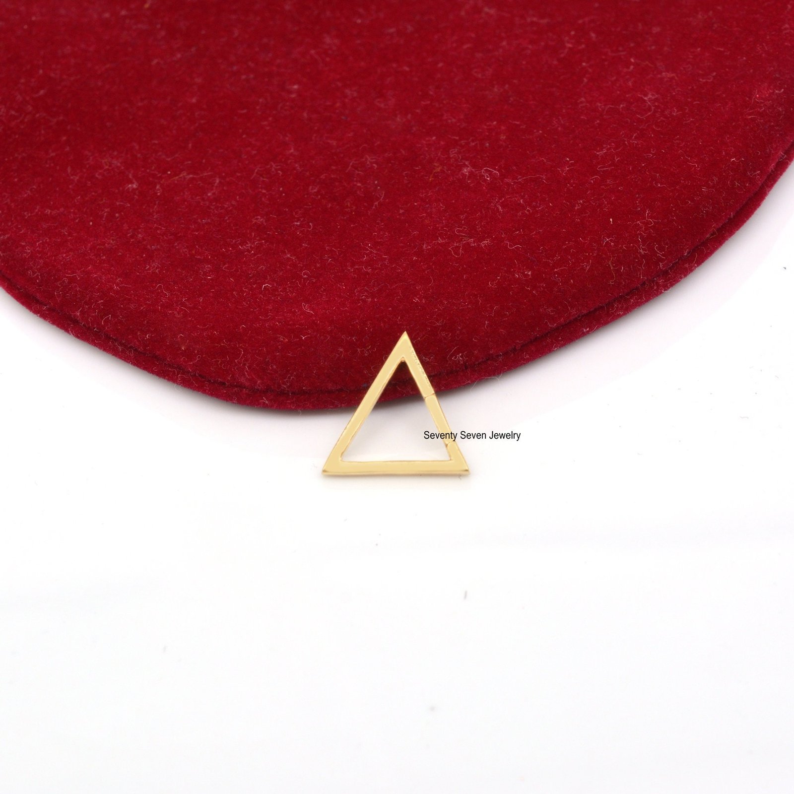 14K Gold Charm Holder Enhancer: Geometric Lock - View 2 - Seventy Seven Jewelry | SKU: SSMJH450-14KYG-2026 14K Gold Charm Holder Enhancer: Geometric Lock - View 2 - Seventy Seven Jewelry | SKU: SSMJH450-14KYG-2026