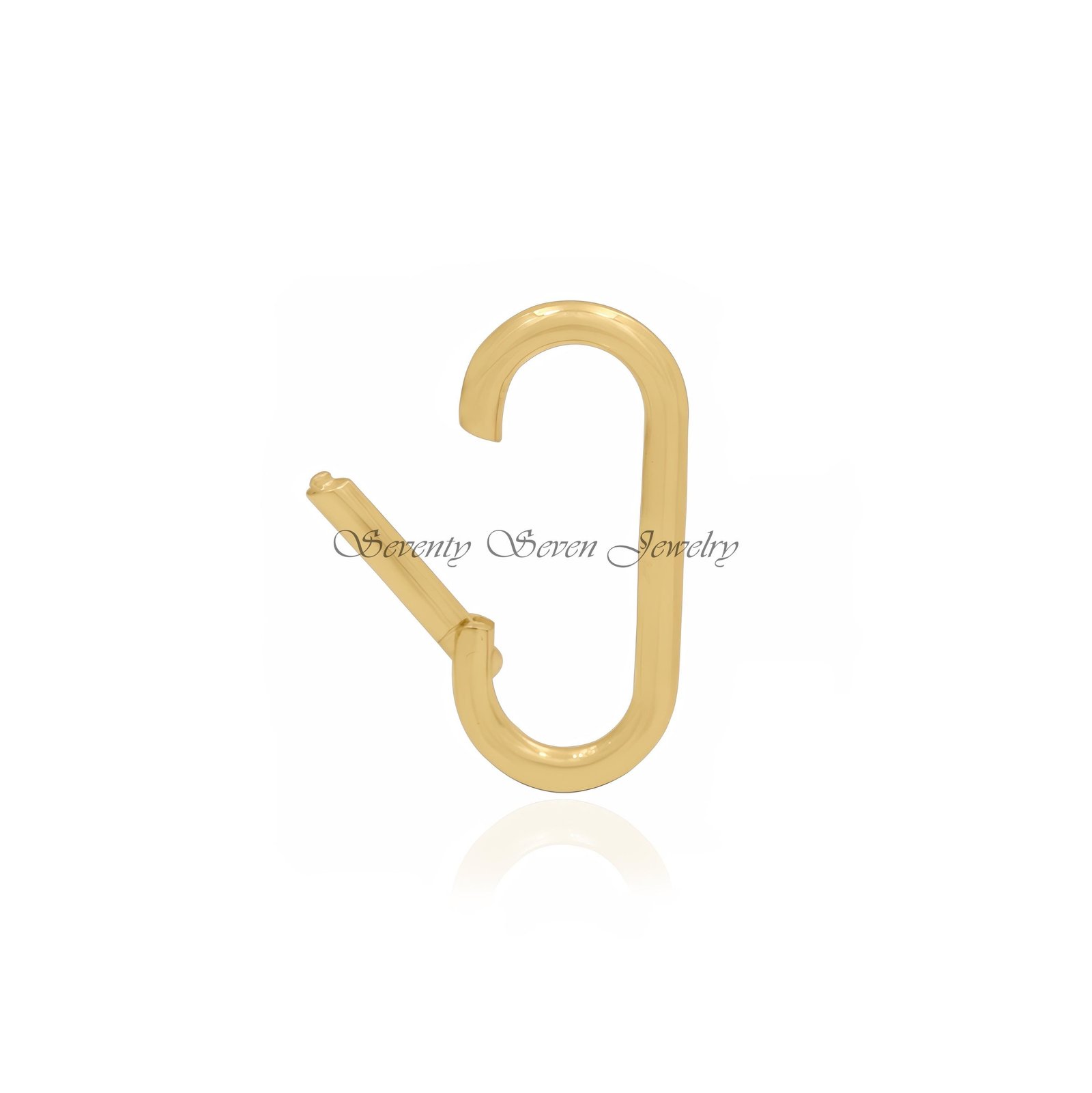 14K Gold Charm Holder Enhancer, Thick Link Pendant - View 4 - Seventy Seven Jewelry | SKU: SSMJH575-14KYG-2026,SSMJH575-14KYG 14K Gold Charm Holder Enhancer, Thick Link Pendant - View 4 - Seventy Seven Jewelry | SKU: SSMJH575-14KYG-2026,SSMJH575-14KYG