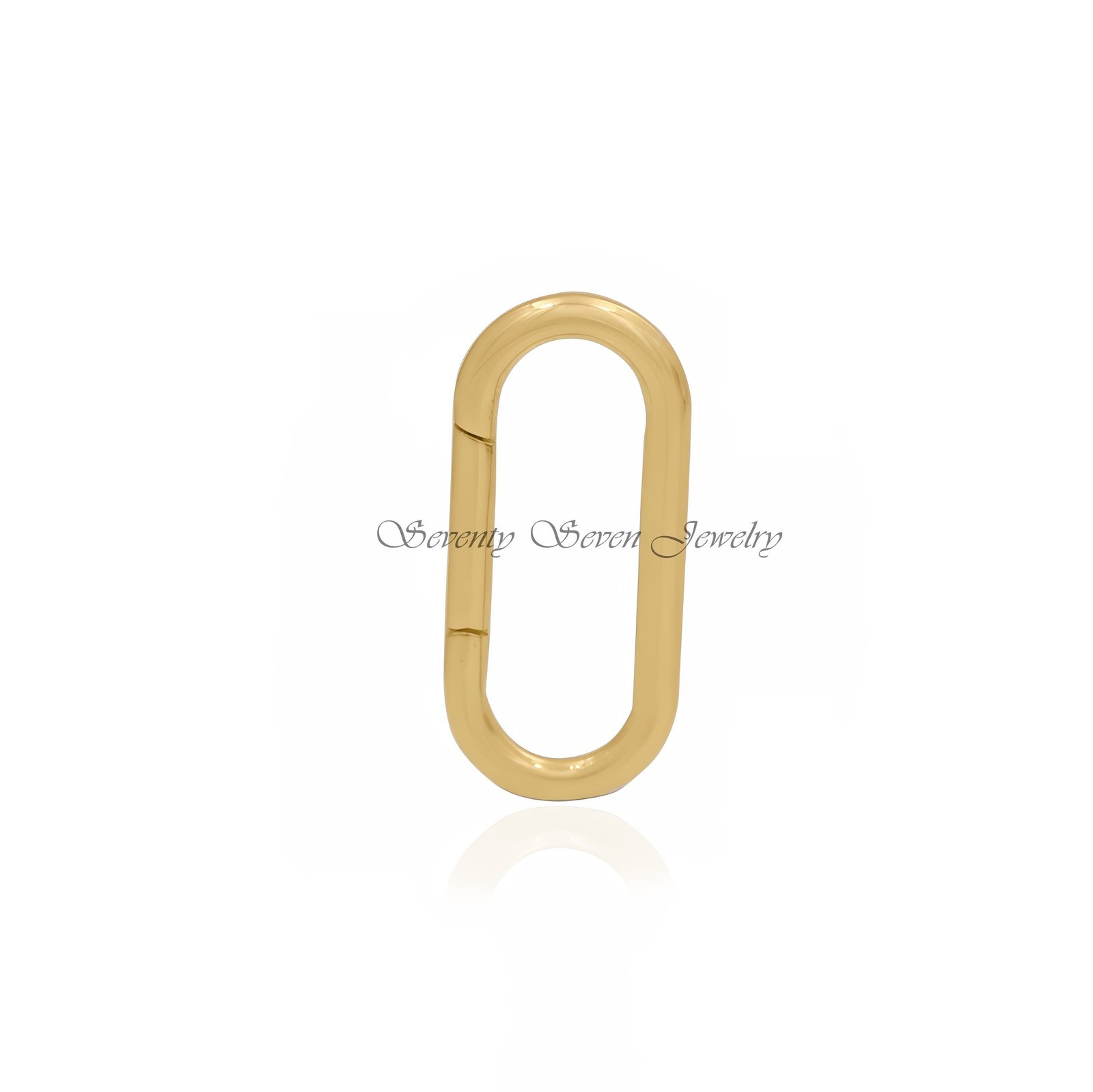 14K Gold Charm Holder Enhancer, Thick Link Pendant - View 5 - Seventy Seven Jewelry | SKU: SSMJH575-14KYG-2026,SSMJH575-14KYG 14K Gold Charm Holder Enhancer, Thick Link Pendant - View 5 - Seventy Seven Jewelry | SKU: SSMJH575-14KYG-2026,SSMJH575-14KYG