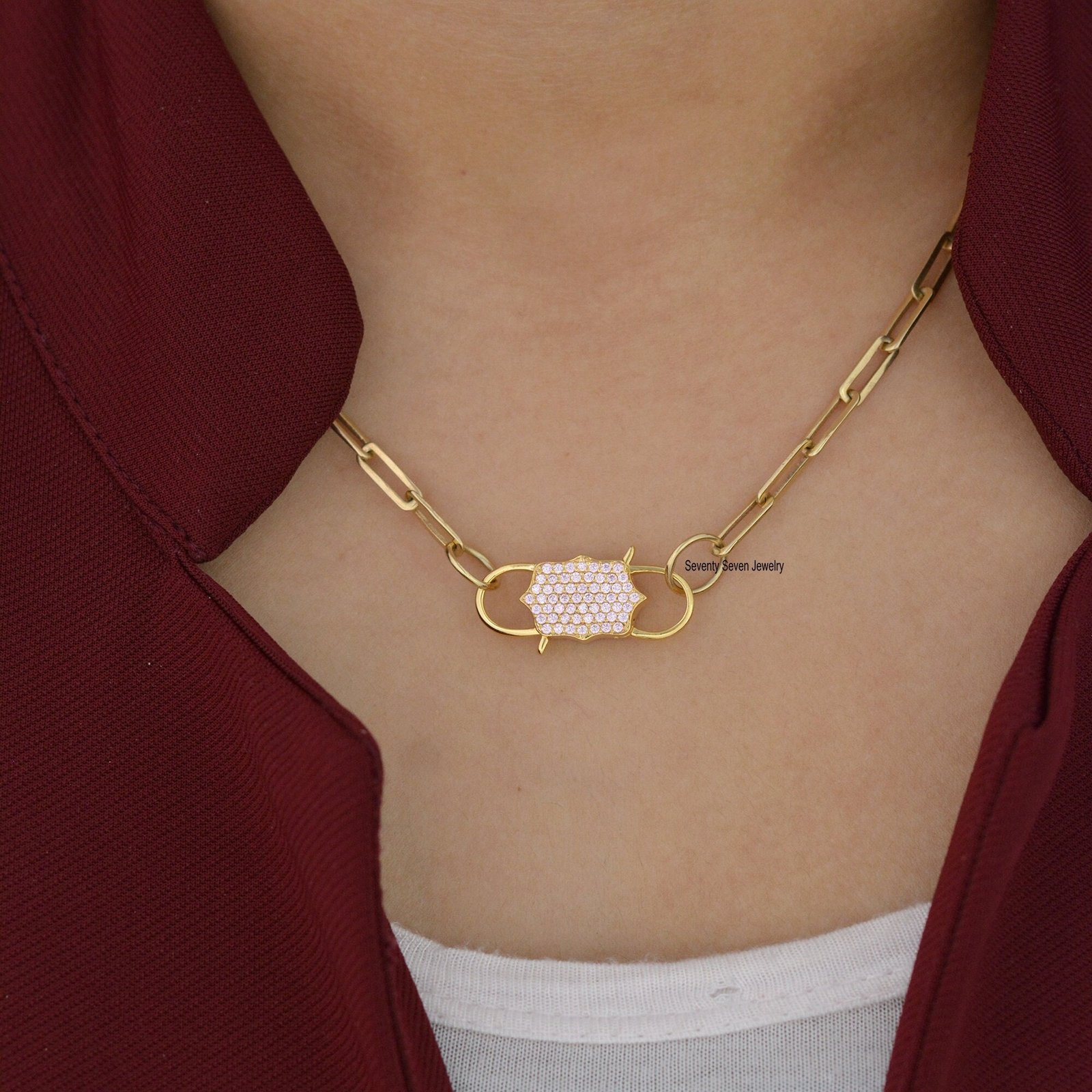14k Gold Diamond Padlock Pendant: Pave Connector Jewelry - Seventy Seven Jewelry | SKU: SSMJP33-SLYGDI-V- 18-7-2023,SSMJP33-S 14k Gold Diamond Padlock Pendant: Pave Connector Jewelry - Seventy Seven Jewelry | SKU: SSMJP33-SLYGDI-V- 18-7-2023,SSMJP33-S