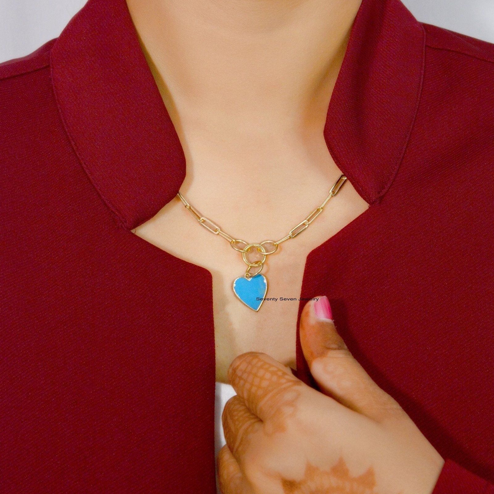 14K Gold Enamel Heart Pendant: Colorful Charm Jewelry (21x14 MM) - Seventy Seven Jewelry | SKU: SSMJP507-14KYGELB-21M-2026 14K Gold Enamel Heart Pendant: Colorful Charm Jewelry (21x14 MM) - Seventy Seven Jewelry | SKU: SSMJP507-14KYGELB-21M-2026