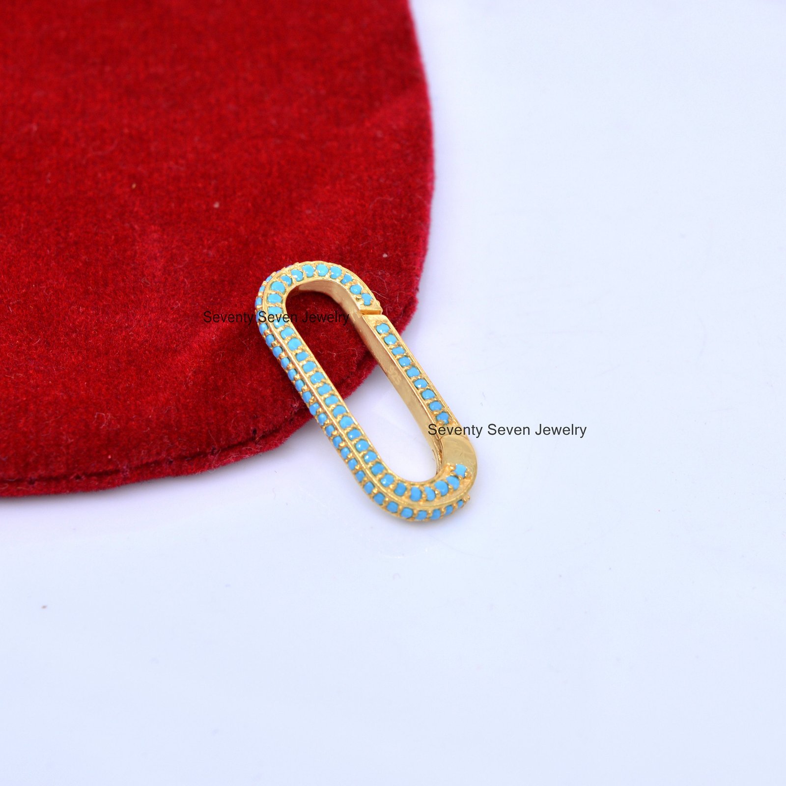14k Gold Enhancer Lock: SI-GH Lab Diamond, Gemstone Charm Holder - View 3 - Seventy Seven Jewelry | SKU: SSMJH443-14KYGCZ,SSM 14k Gold Enhancer Lock: SI-GH Lab Diamond, Gemstone Charm Holder - View 3 - Seventy Seven Jewelry | SKU: SSMJH443-14KYGCZ,SSM