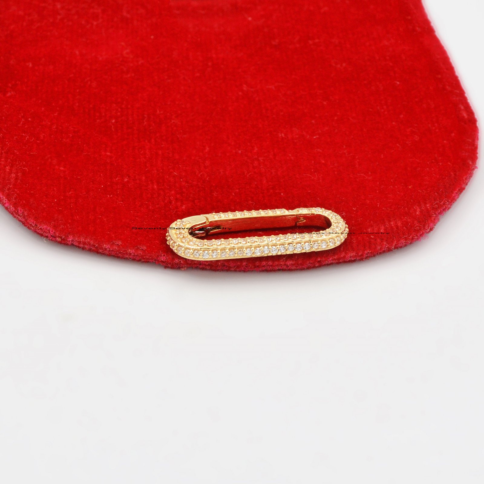 14k Gold Enhancer Lock: SI-GH Lab Diamond, Gemstone Charm Holder - View 5 - Seventy Seven Jewelry | SKU: SSMJH443-14KYGCZ,SSM 14k Gold Enhancer Lock: SI-GH Lab Diamond, Gemstone Charm Holder - View 5 - Seventy Seven Jewelry | SKU: SSMJH443-14KYGCZ,SSM