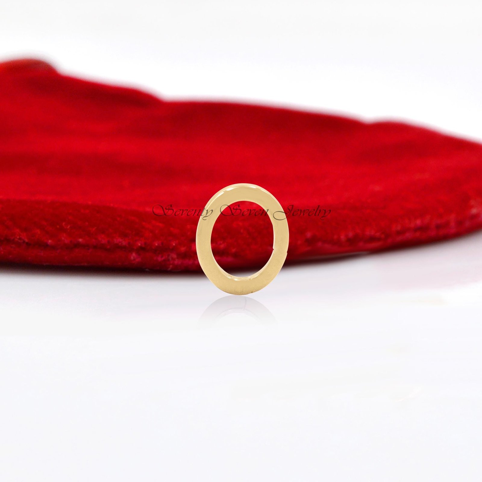 14K Gold Flat Link Necklace: Charm Holder, 16 Inch - View 3 - Seventy Seven Jewelry | SKU: SSMJH475-14KYG-2026,SSMJP475-14KYG 14K Gold Flat Link Necklace: Charm Holder, 16 Inch - View 3 - Seventy Seven Jewelry | SKU: SSMJH475-14KYG-2026,SSMJP475-14KYG