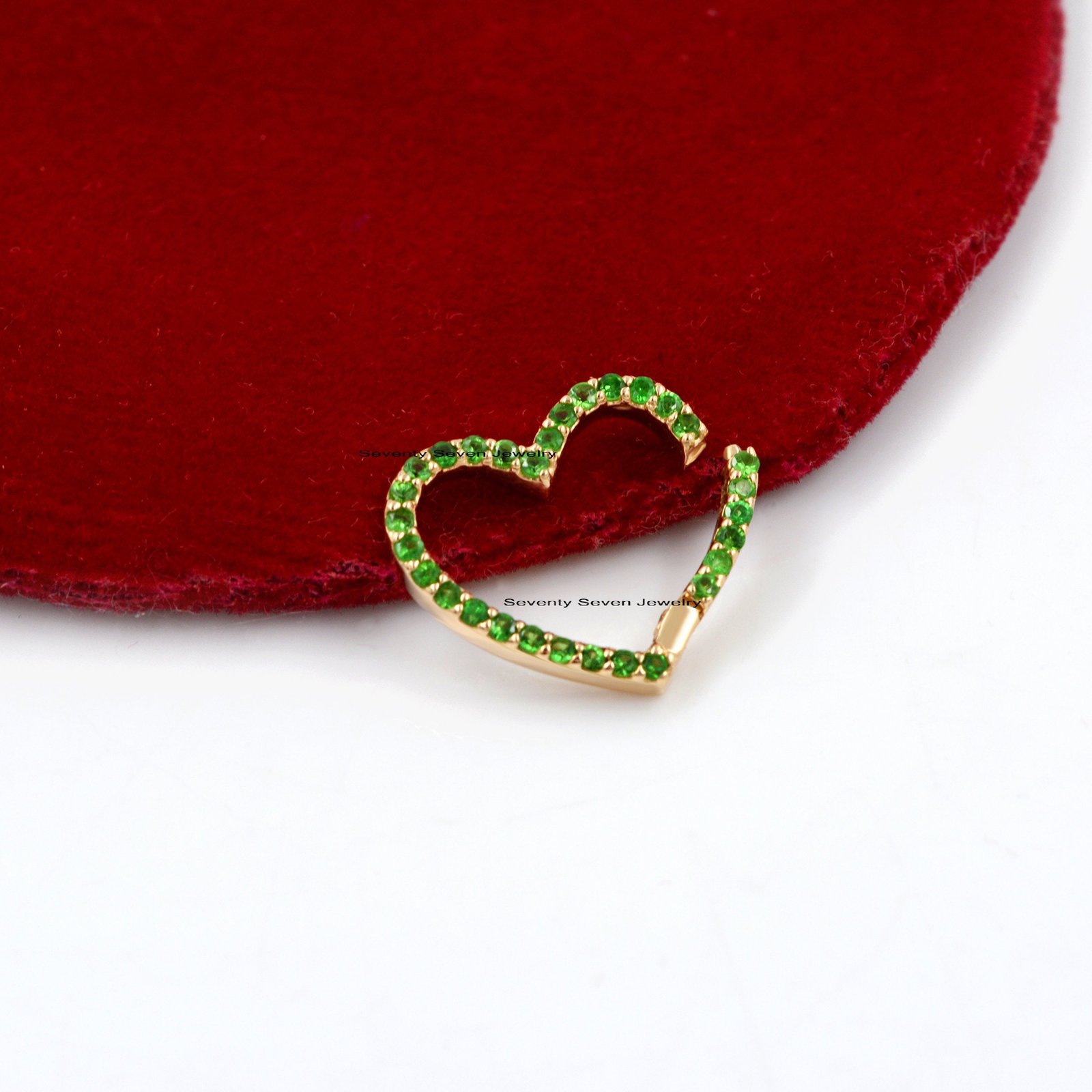 14K Gold Heart Charm Enhancer: SI-GH Lab Diamond Link - View 5 - Seventy Seven Jewelry | SKU: SSMJH536-14KYGCZ,SSMJH536-14KYG 14K Gold Heart Charm Enhancer: SI-GH Lab Diamond Link - View 5 - Seventy Seven Jewelry | SKU: SSMJH536-14KYGCZ,SSMJH536-14KYG