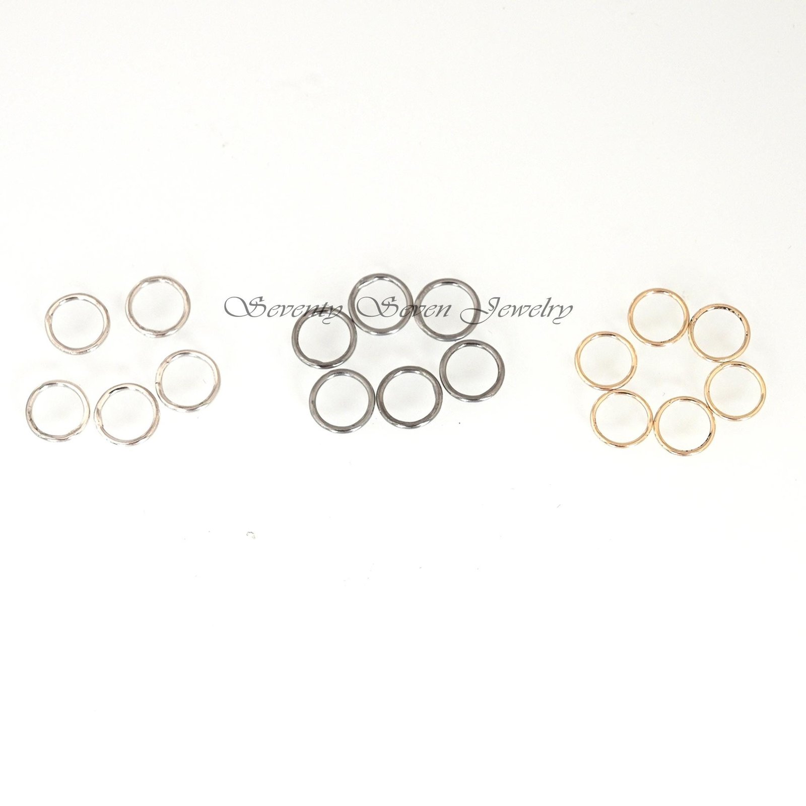 14K Gold Jump Rings: Sold Connector - View 6 - Seventy Seven Jewelry | SKU: SSMJF127-14KYG-2026 14K Gold Jump Rings: Sold Connector - View 6 - Seventy Seven Jewelry | SKU: SSMJF127-14KYG-2026