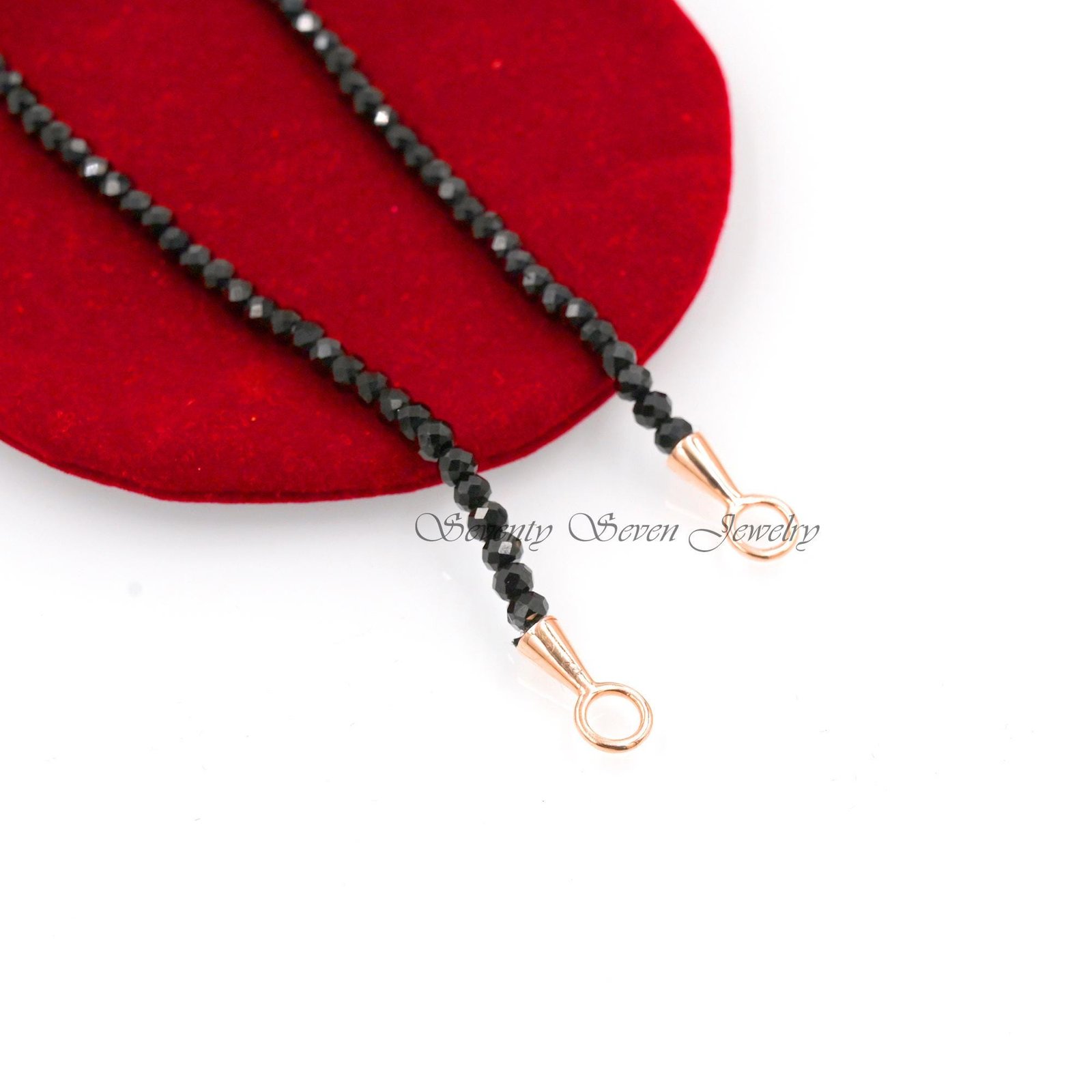 14k Gold Lapis Beads Chain Necklace: Charms Holder - View 6 - Seventy Seven Jewelry | SKU: SSMJF121-14KYG-2026,SSMJN247-14KYG 14k Gold Lapis Beads Chain Necklace: Charms Holder - View 6 - Seventy Seven Jewelry | SKU: SSMJF121-14KYG-2026,SSMJN247-14KYG