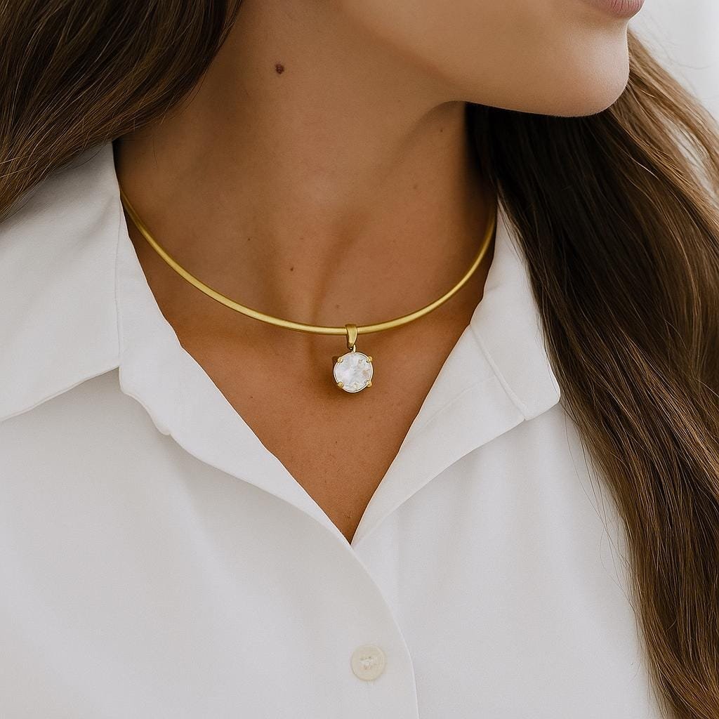 14K Gold Plated Gemstone Drop Pendant: Tiny Charm (15 MM) - Seventy Seven Jewelry | SKU: etsy_14k-gold-plated-gemstone-drop-p 14K Gold Plated Gemstone Drop Pendant: Tiny Charm (15 MM) - Seventy Seven Jewelry | SKU: etsy_14k-gold-plated-gemstone-drop-p